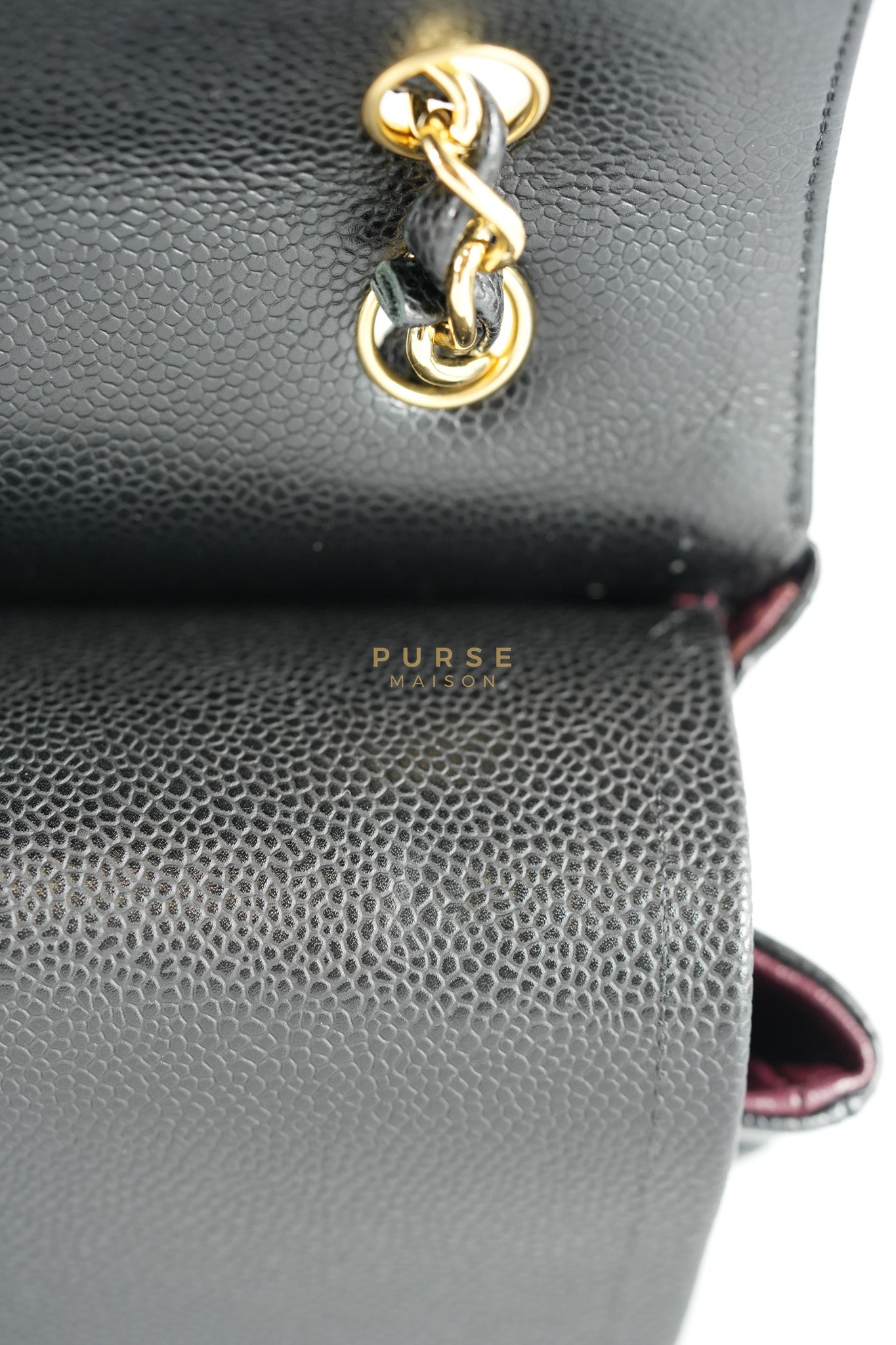 Classic Double Flap Maxi in Black Caviar Leather and Gold Hardware Series 19 | Purse Maison Luxury Bags Shop