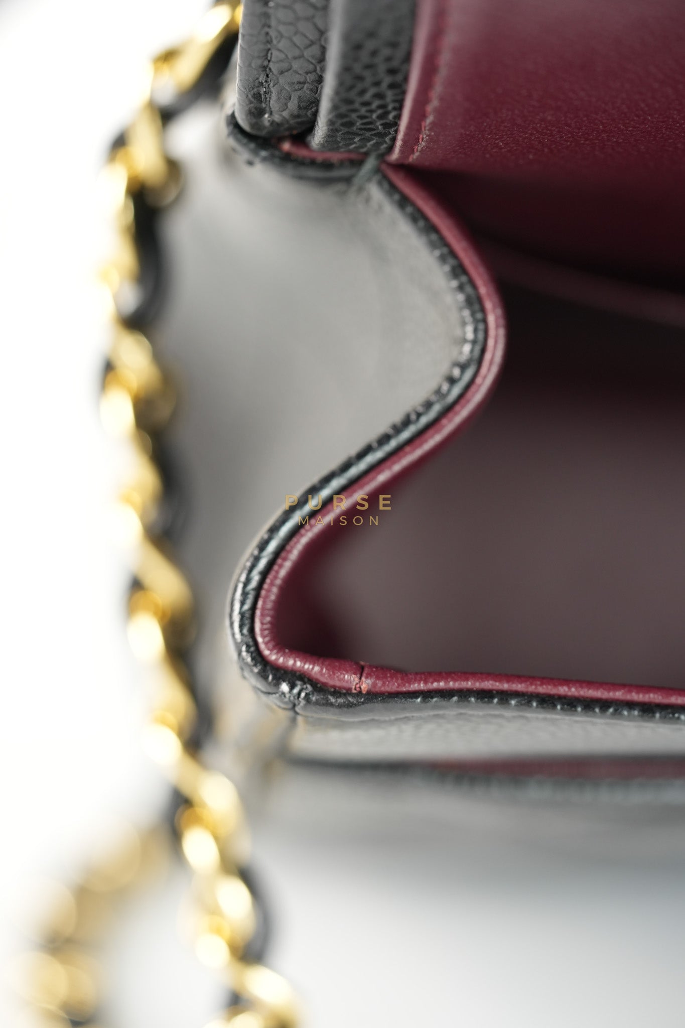 Classic Double Flap Maxi in Black Caviar Leather and Gold Hardware Series 19 | Purse Maison Luxury Bags Shop