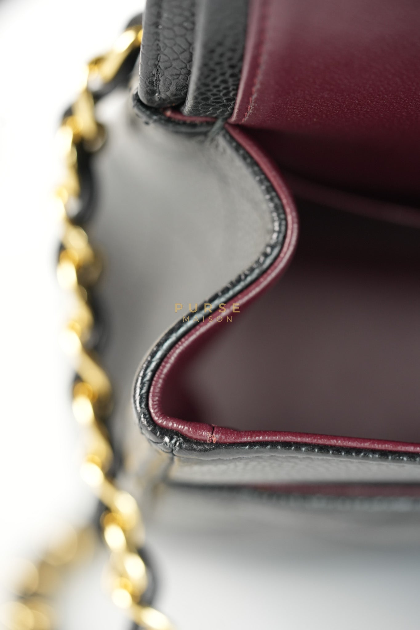 Classic Double Flap Maxi in Black Caviar Leather and Gold Hardware Series 19 | Purse Maison Luxury Bags Shop