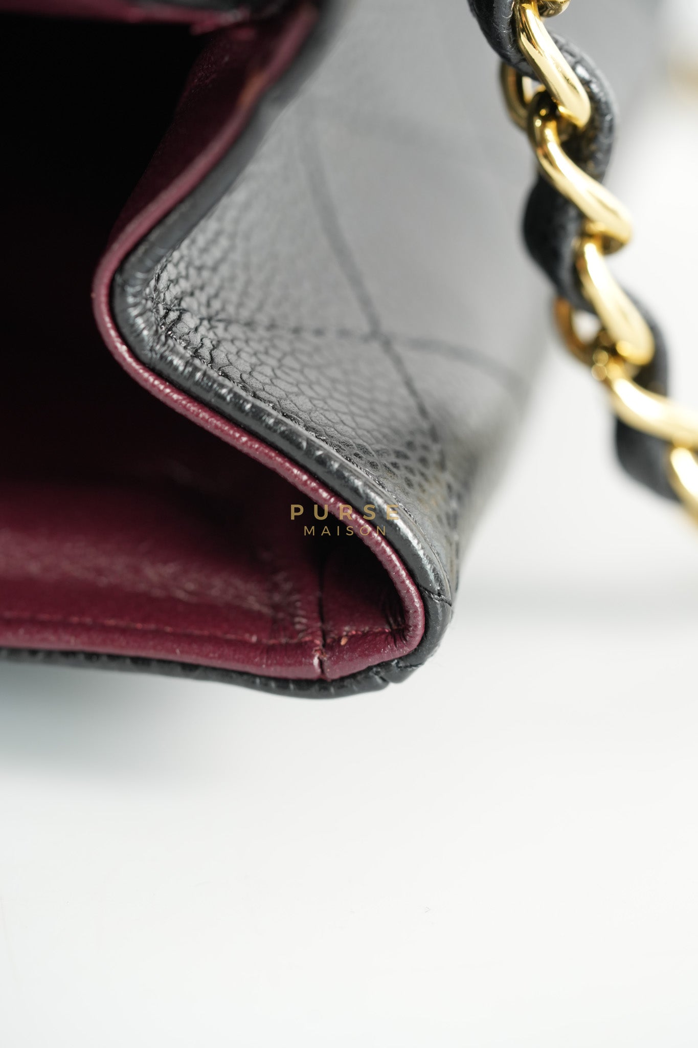 Classic Double Flap Maxi in Black Caviar Leather and Gold Hardware Series 19 | Purse Maison Luxury Bags Shop