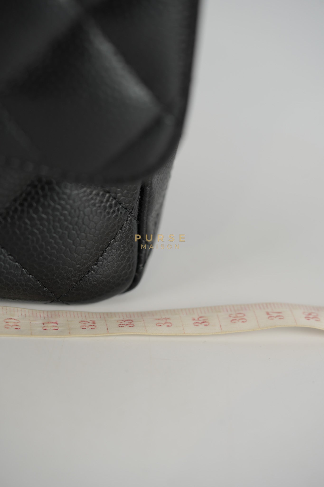 Classic Double Flap Maxi in Black Caviar Leather and Gold Hardware Series 19 | Purse Maison Luxury Bags Shop