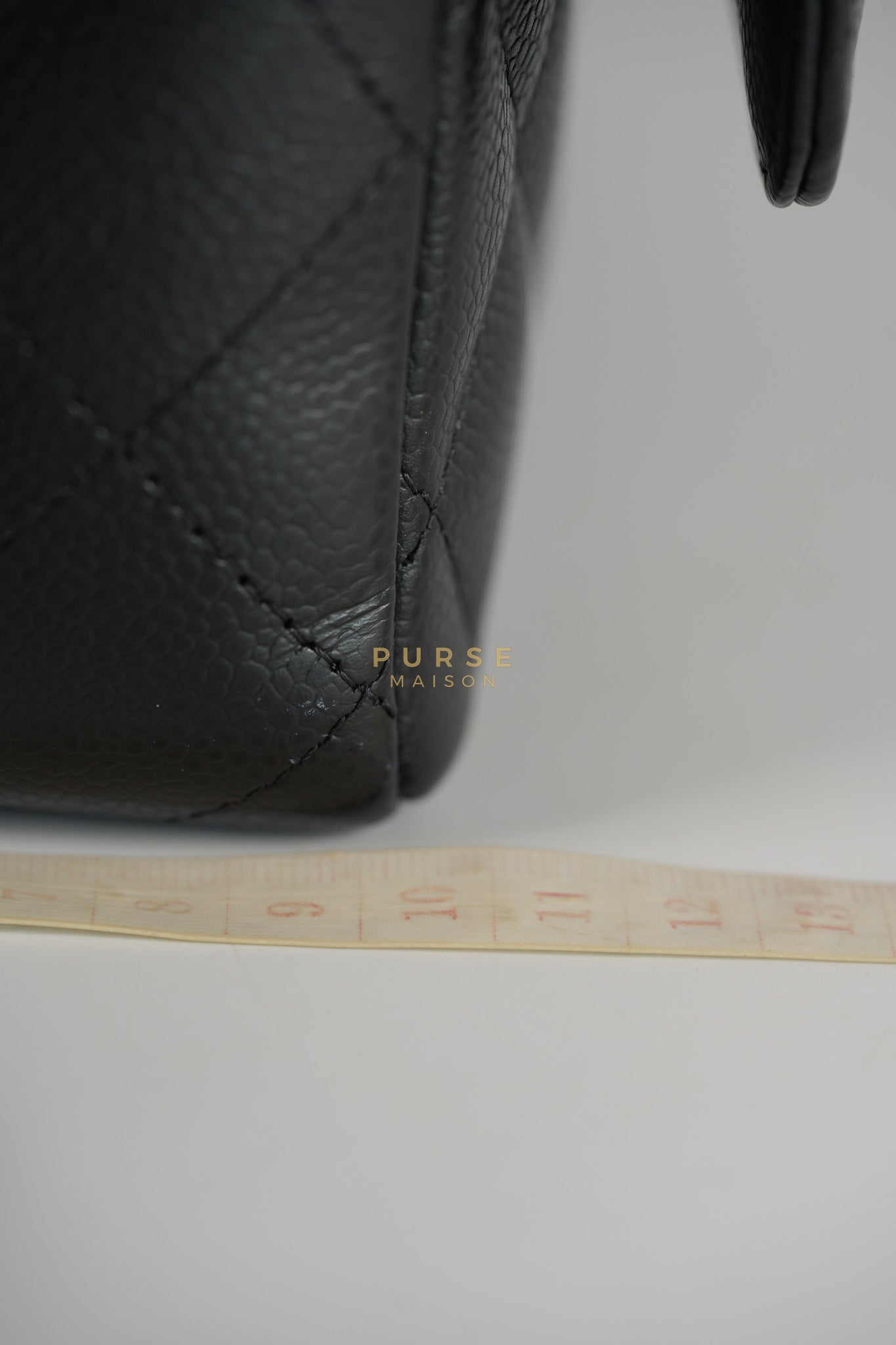 Classic Double Flap Maxi in Black Caviar Leather and Gold Hardware Series 19 | Purse Maison Luxury Bags Shop