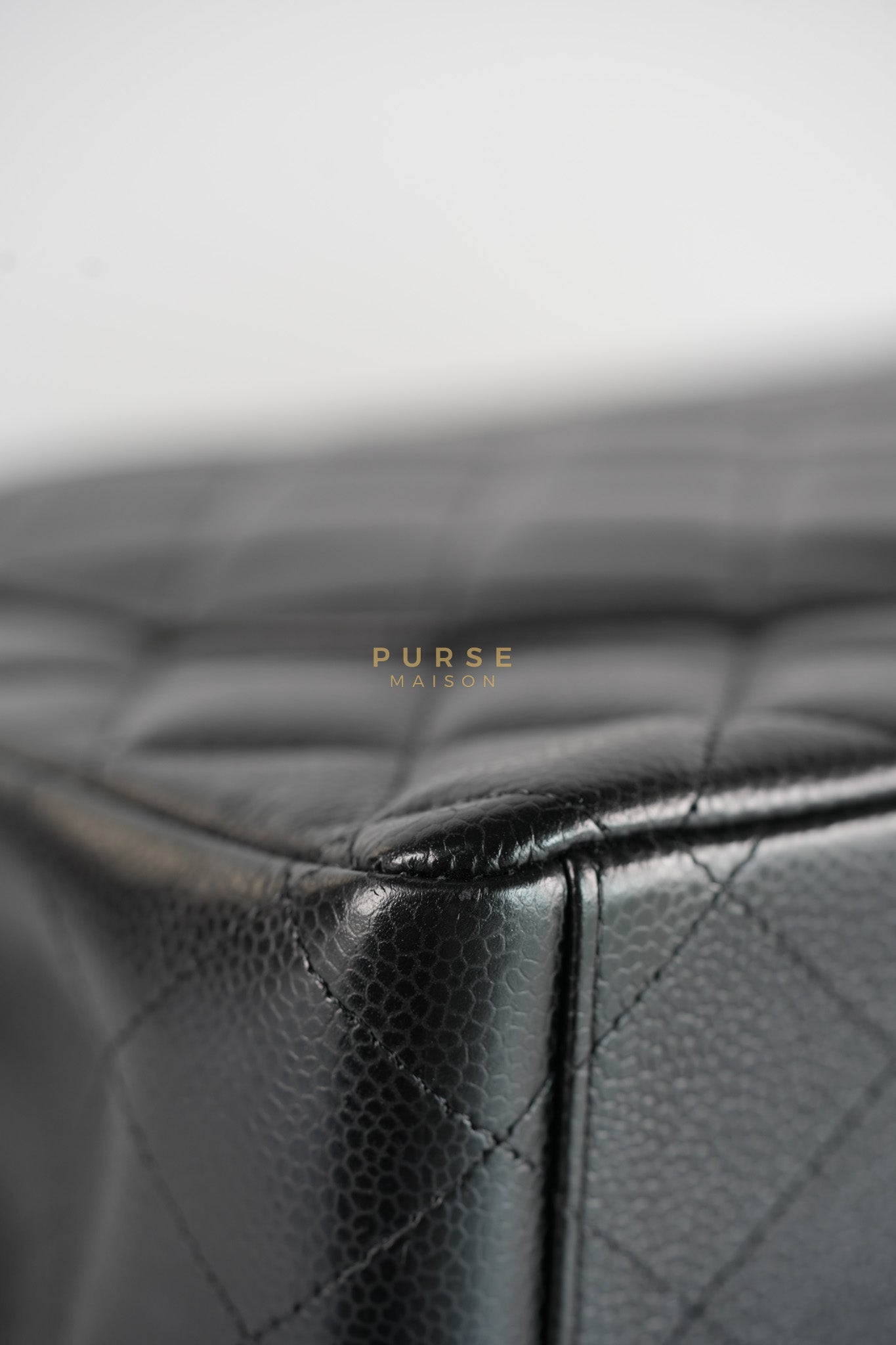 Classic Double Flap Maxi in Black Caviar Leather and Gold Hardware Series 19 | Purse Maison Luxury Bags Shop