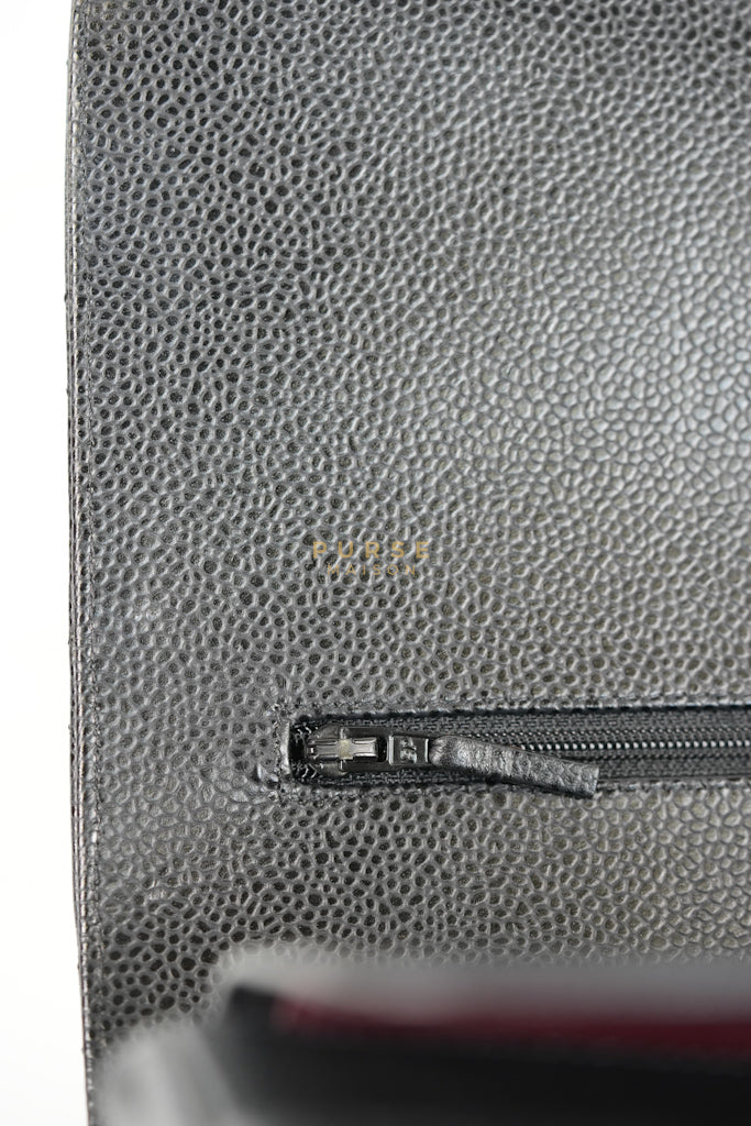 Classic Double Flap Maxi in Black Caviar Leather & Gold Hardware (Series 15) | Purse Maison Luxury Bags Shop