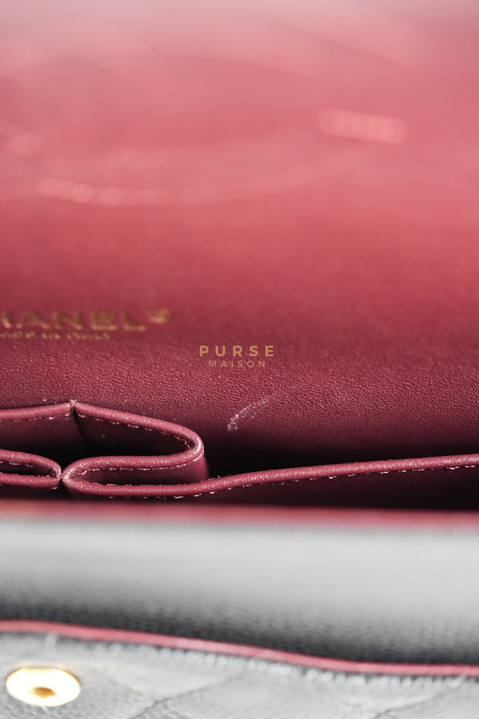 Classic Double Flap Maxi in Black Caviar Leather & Gold Hardware (Series 15) | Purse Maison Luxury Bags Shop