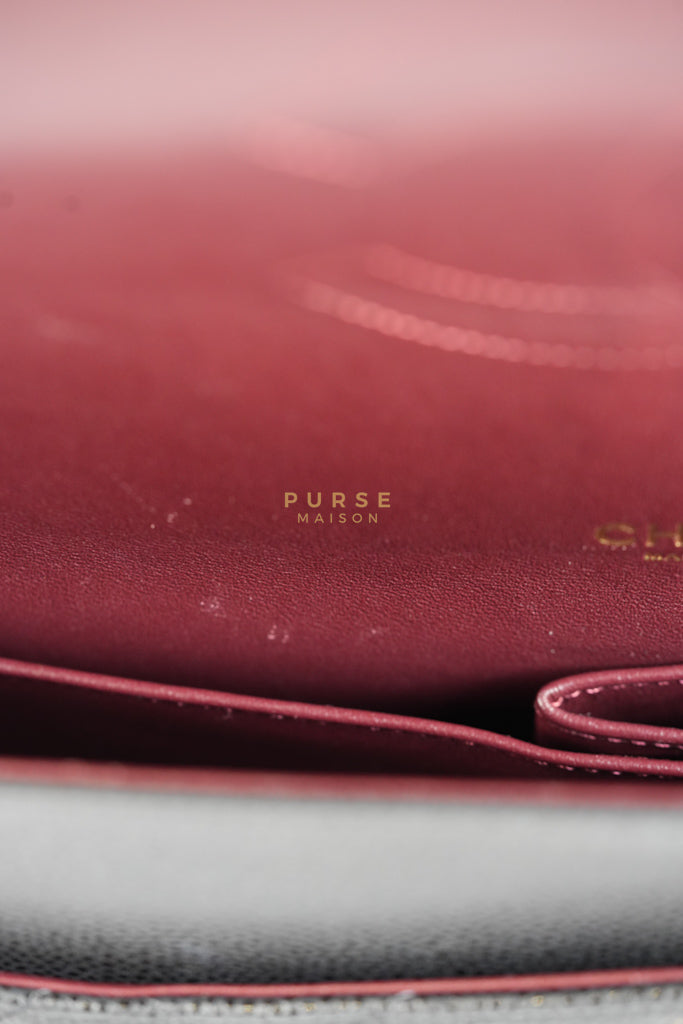 Classic Double Flap Maxi in Black Caviar Leather & Gold Hardware (Series 15) | Purse Maison Luxury Bags Shop