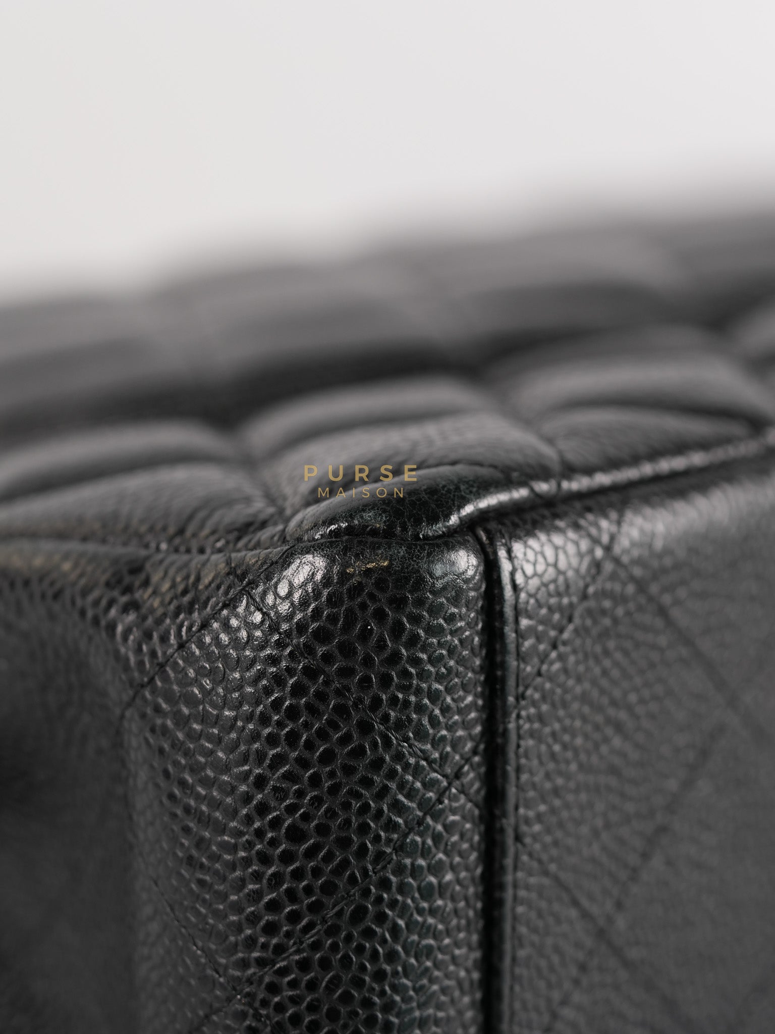 Classic Double Flap Maxi in Black Caviar Leather & Gold Hardware (Series 19) | Purse Maison Luxury Bags Shop