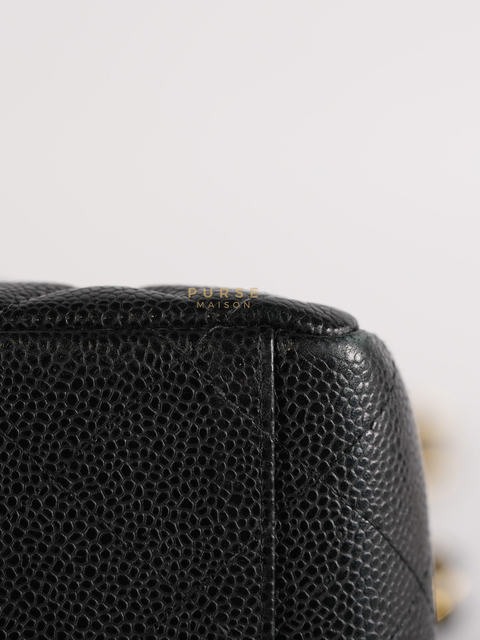 Classic Double Flap Maxi in Black Caviar Leather & Gold Hardware (Series 19) | Purse Maison Luxury Bags Shop