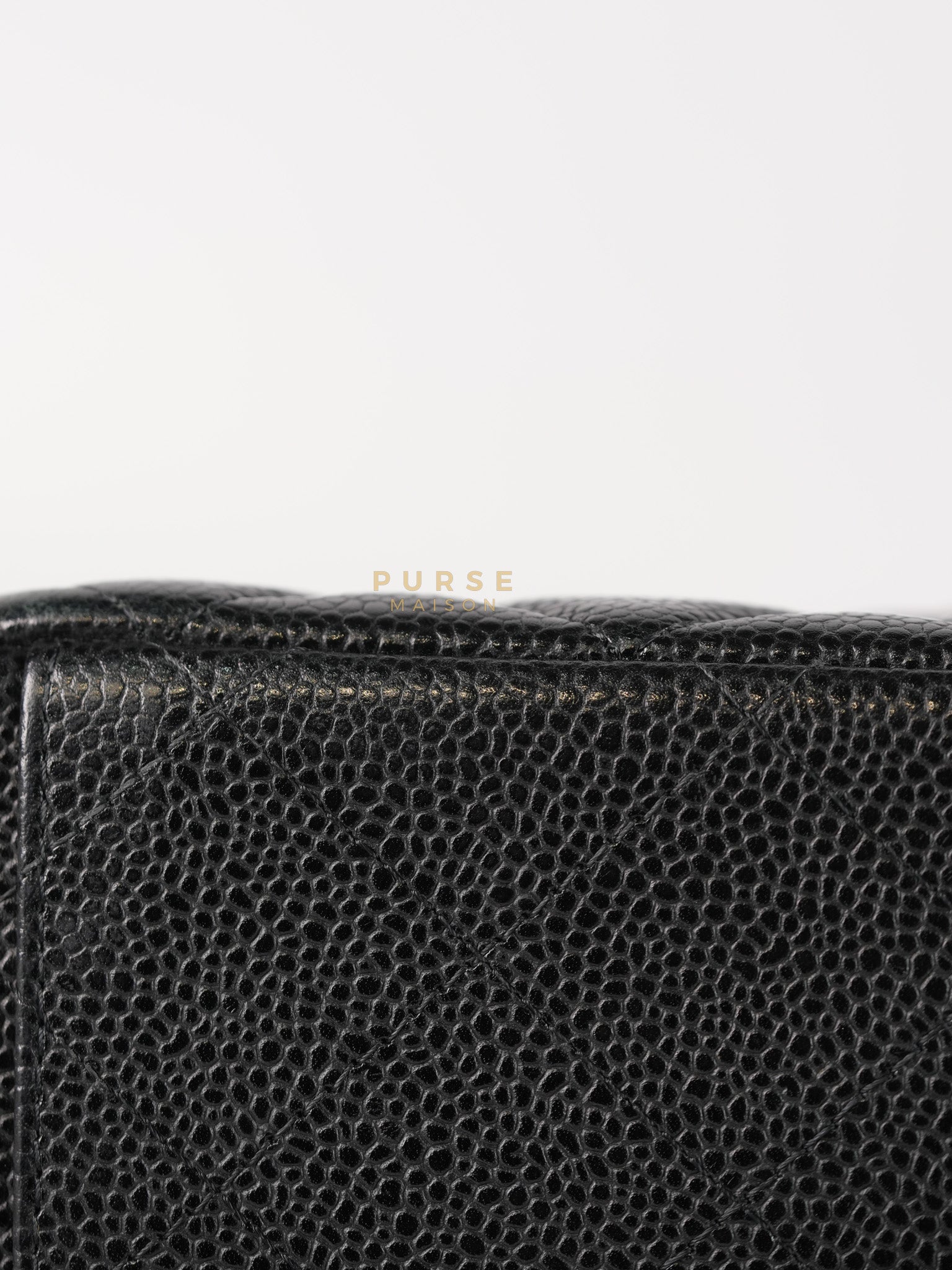 Classic Double Flap Maxi in Black Caviar Leather & Gold Hardware (Series 19) | Purse Maison Luxury Bags Shop