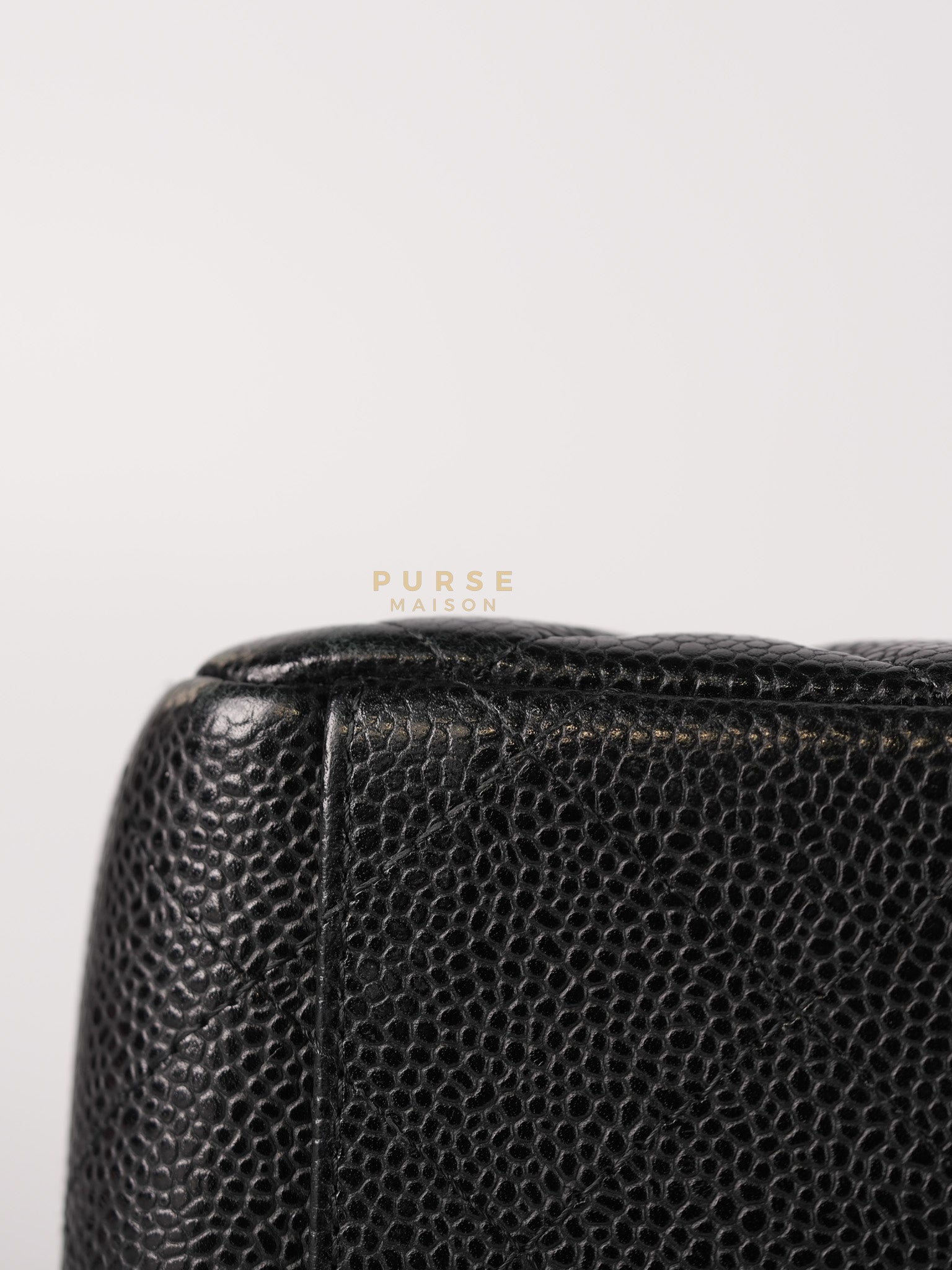 Classic Double Flap Maxi in Black Caviar Leather & Gold Hardware (Series 19) | Purse Maison Luxury Bags Shop