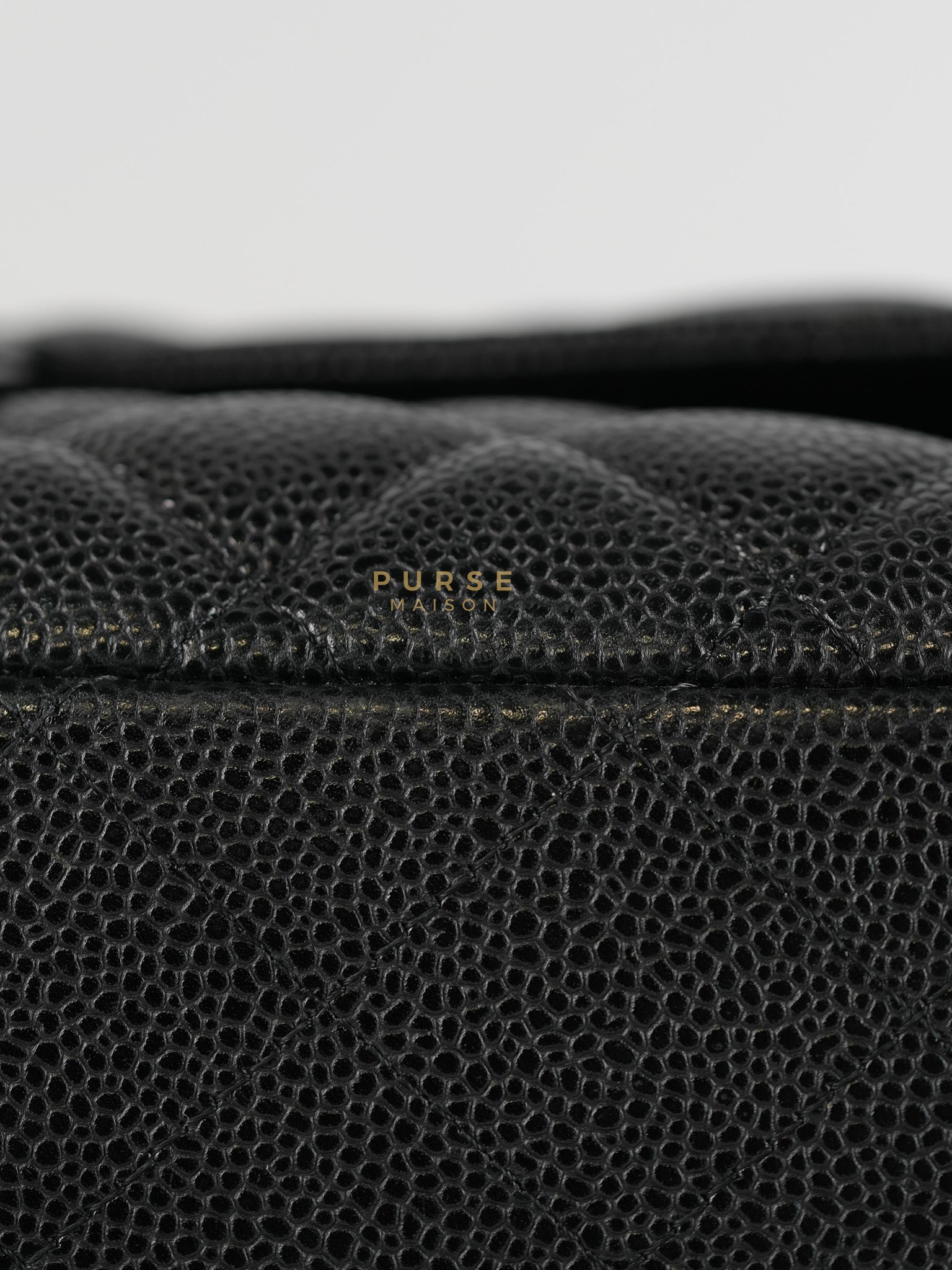 Classic Double Flap Maxi in Black Caviar Leather & Gold Hardware (Series 19) | Purse Maison Luxury Bags Shop