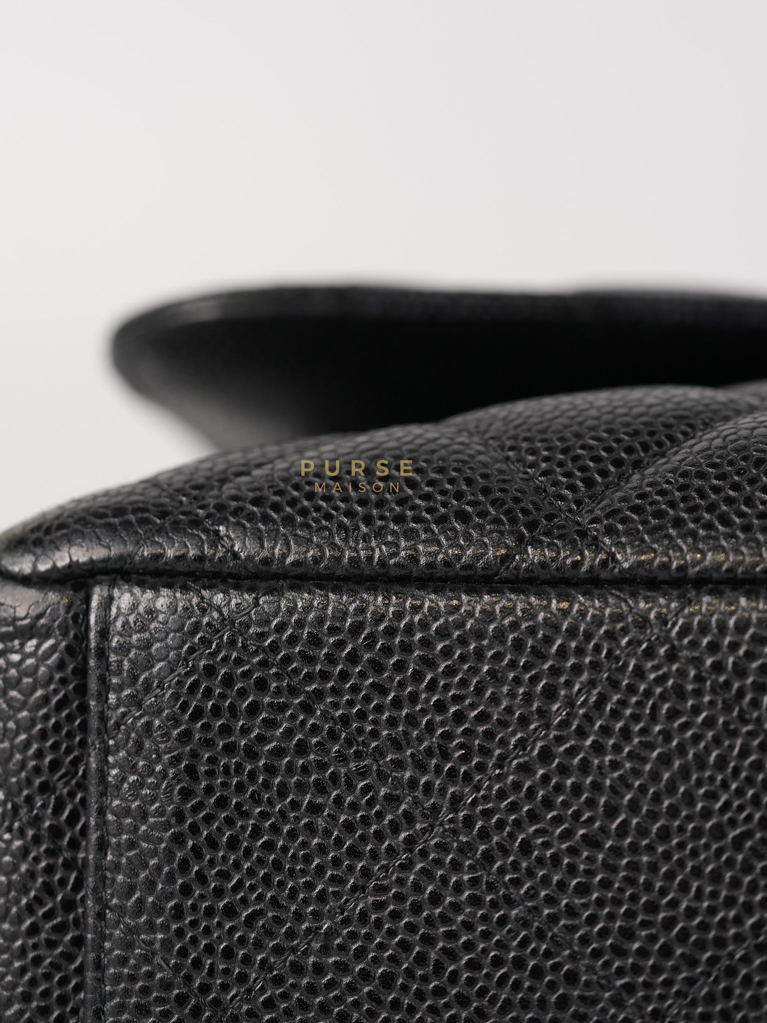 Classic Double Flap Maxi in Black Caviar Leather & Gold Hardware (Series 19) | Purse Maison Luxury Bags Shop