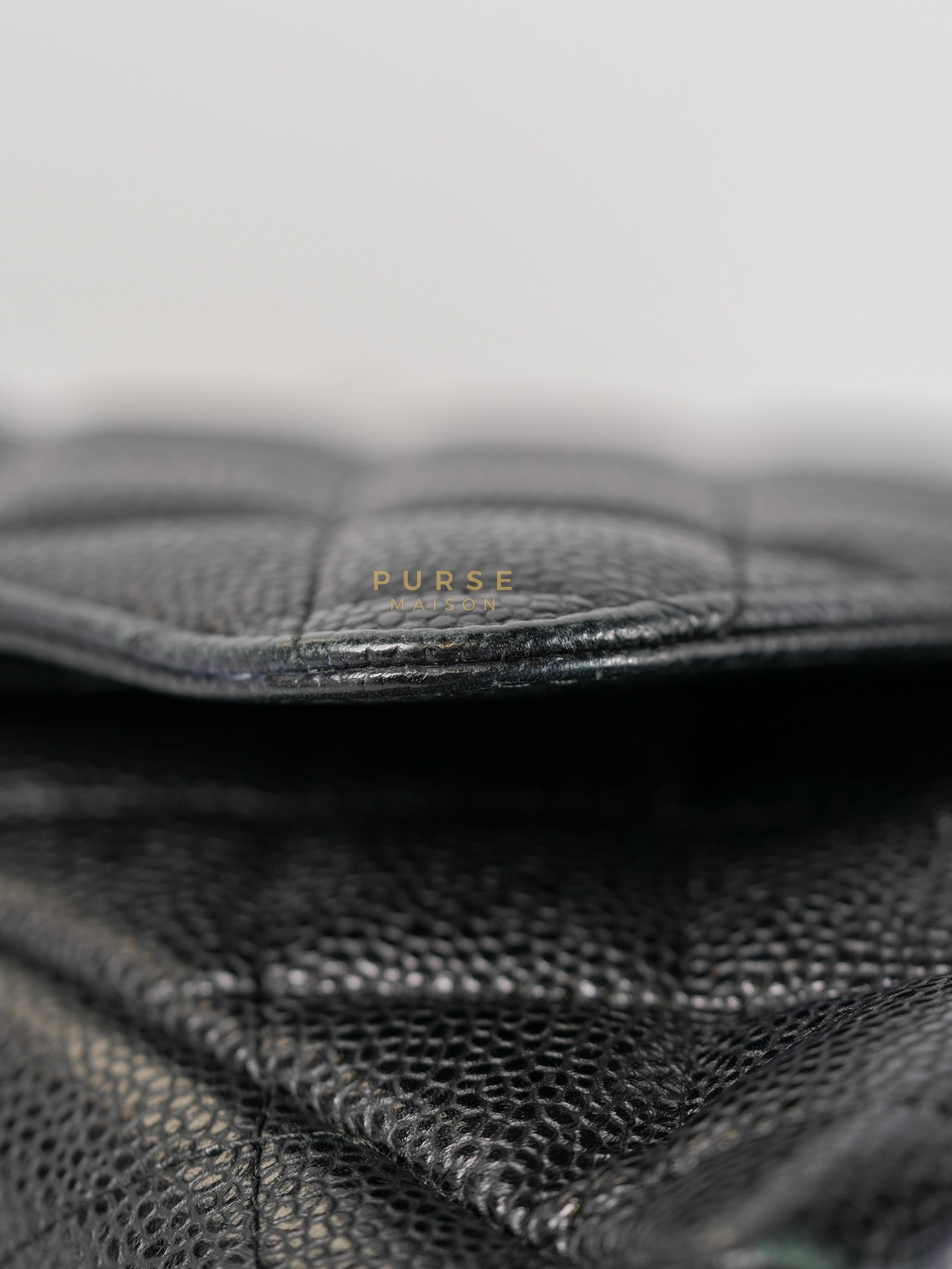 Classic Double Flap Maxi in Black Caviar Leather & Gold Hardware (Series 19) | Purse Maison Luxury Bags Shop