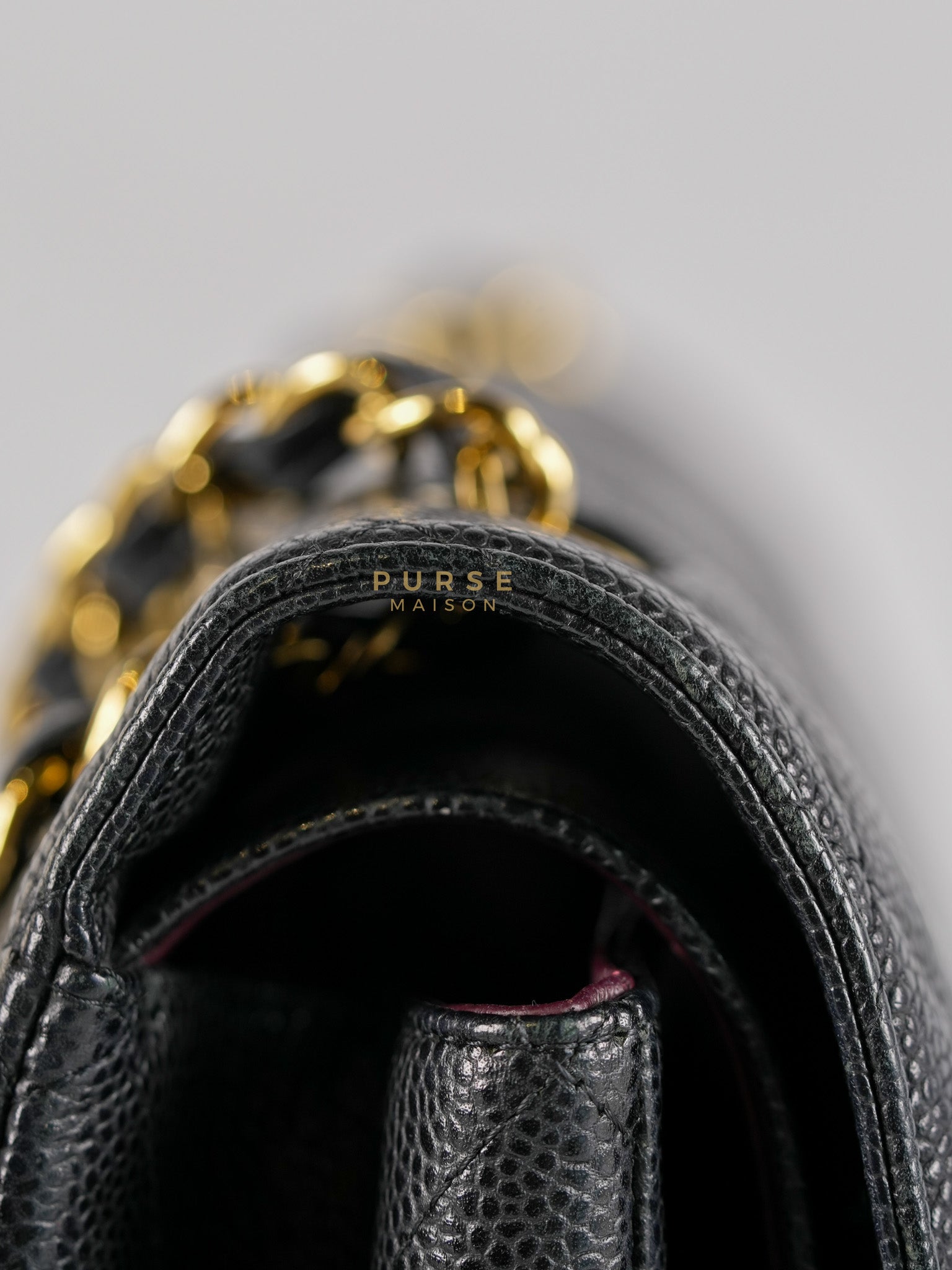 Classic Double Flap Maxi in Black Caviar Leather & Gold Hardware (Series 19) | Purse Maison Luxury Bags Shop