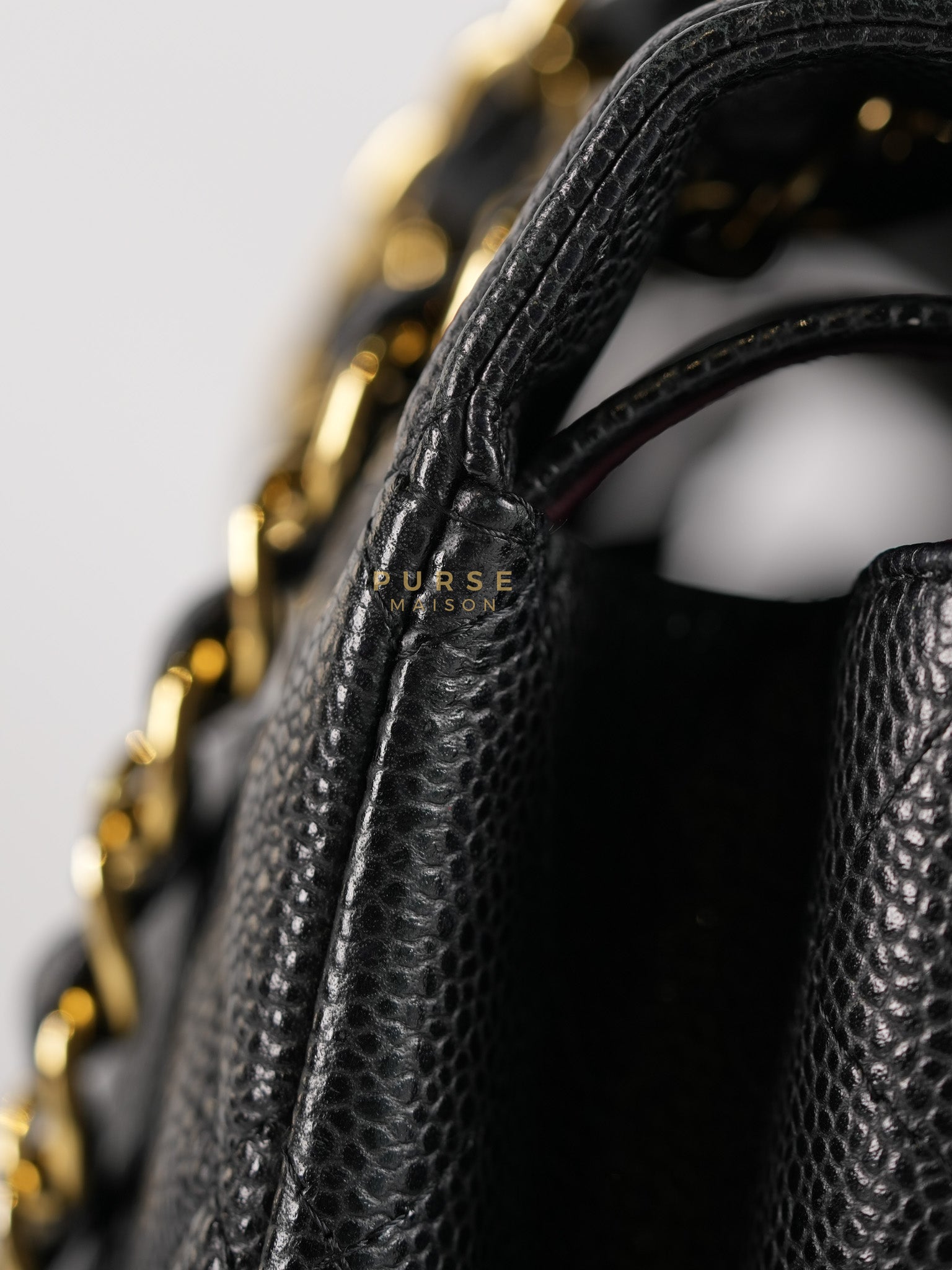 Classic Double Flap Maxi in Black Caviar Leather & Gold Hardware (Series 19) | Purse Maison Luxury Bags Shop