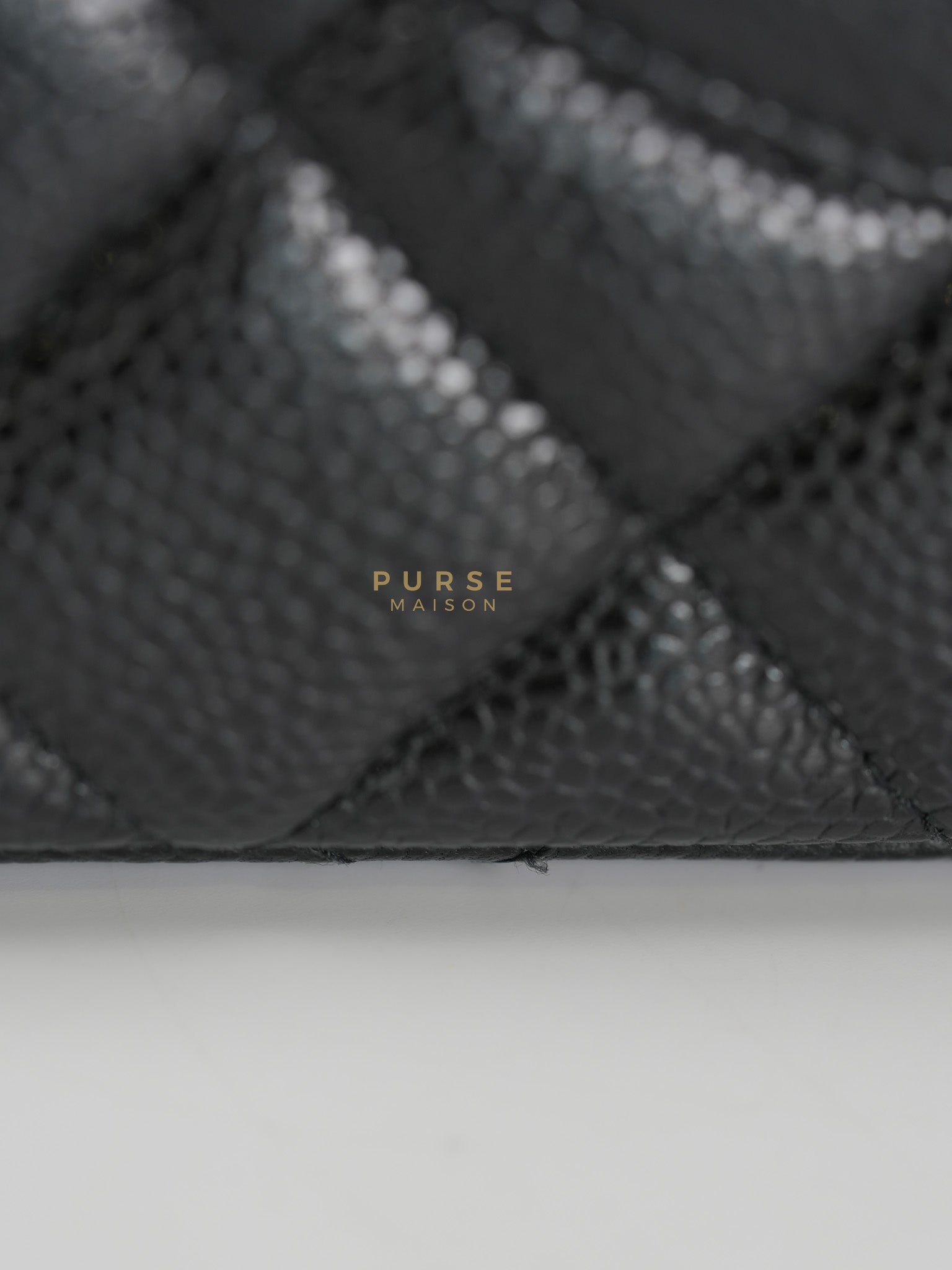 Classic Double Flap Maxi in Black Caviar Leather & Gold Hardware (Series 19) | Purse Maison Luxury Bags Shop