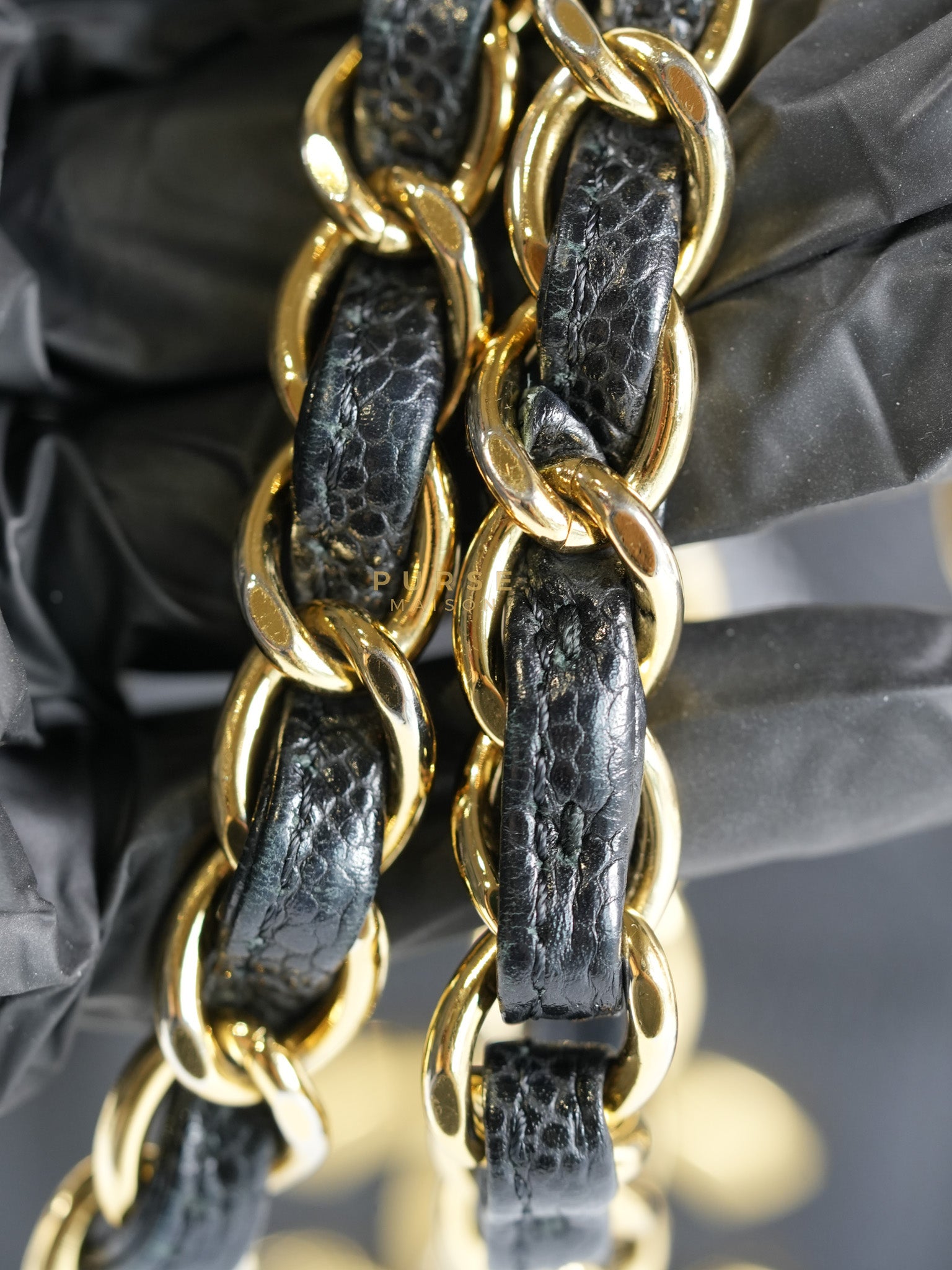 Classic Double Flap Maxi in Black Caviar Leather & Gold Hardware (Series 19) | Purse Maison Luxury Bags Shop