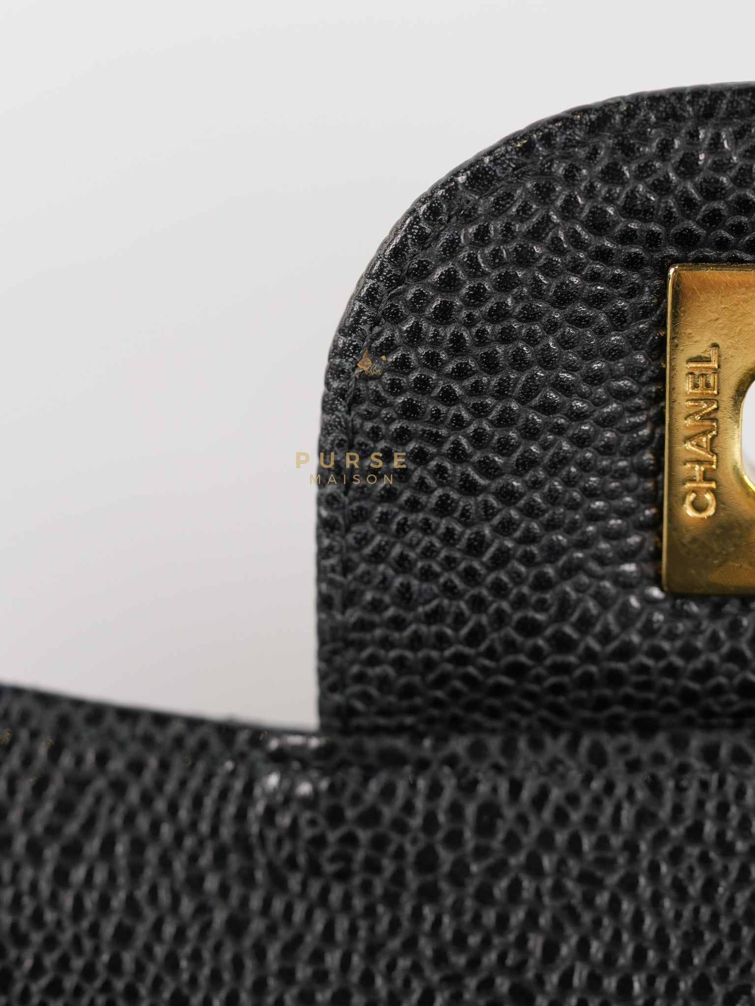 Classic Double Flap Maxi in Black Caviar Leather & Gold Hardware (Series 19) | Purse Maison Luxury Bags Shop