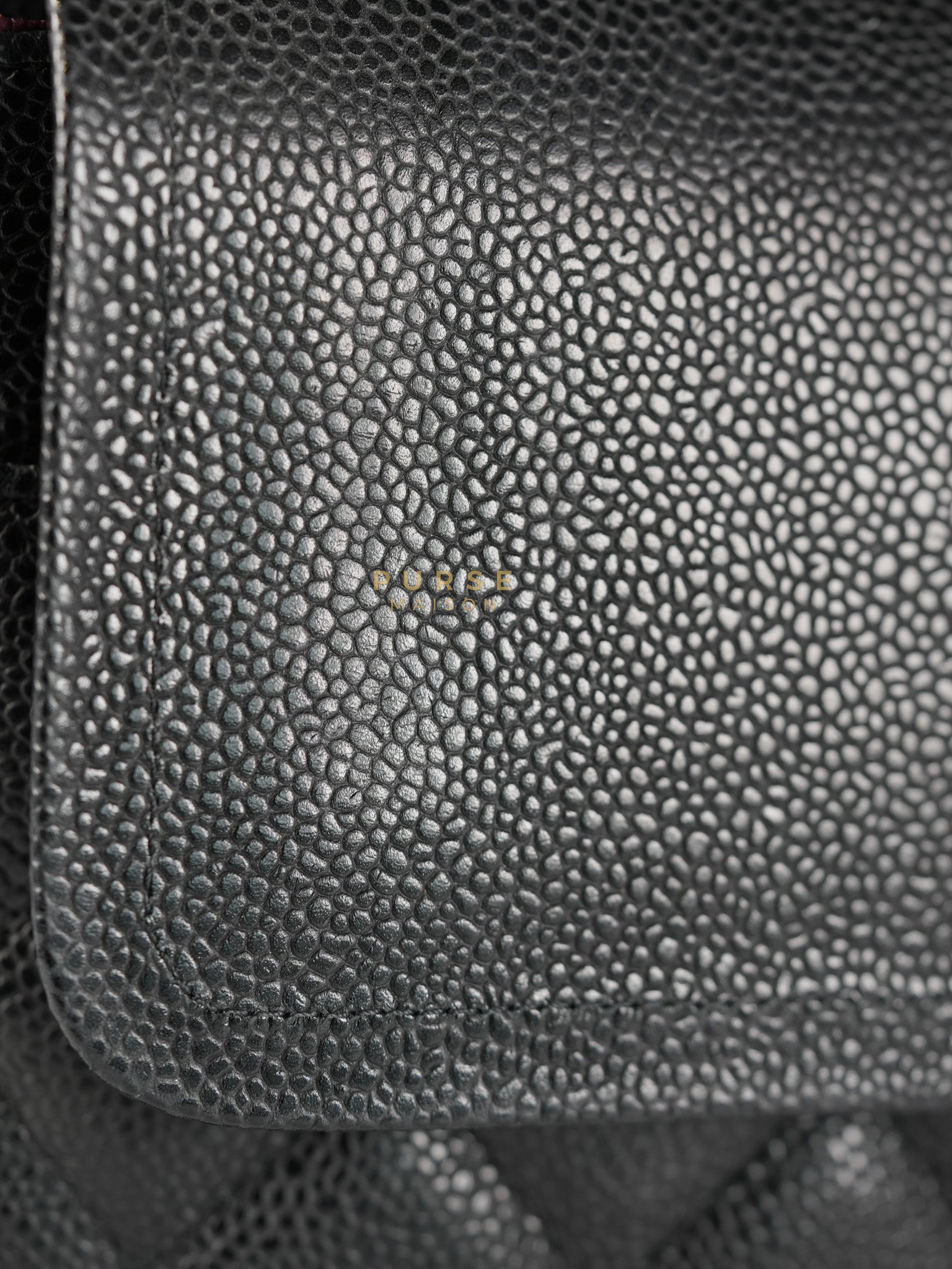 Classic Double Flap Maxi in Black Caviar Leather & Gold Hardware (Series 19) | Purse Maison Luxury Bags Shop