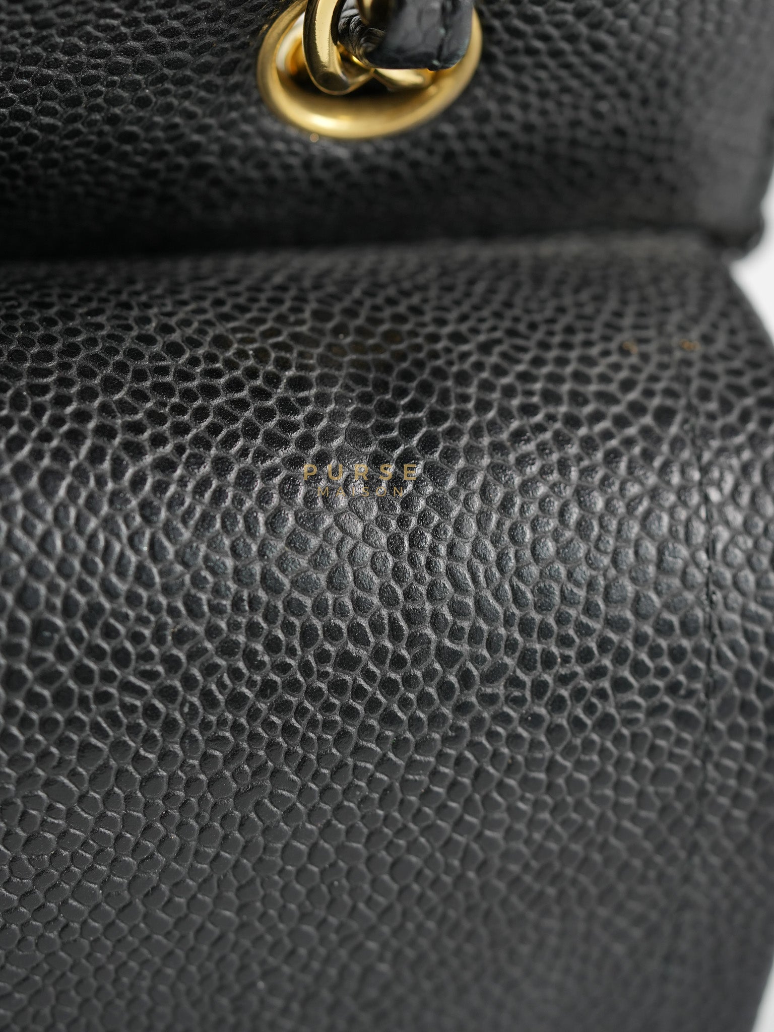 Classic Double Flap Maxi in Black Caviar Leather & Gold Hardware (Series 19) | Purse Maison Luxury Bags Shop