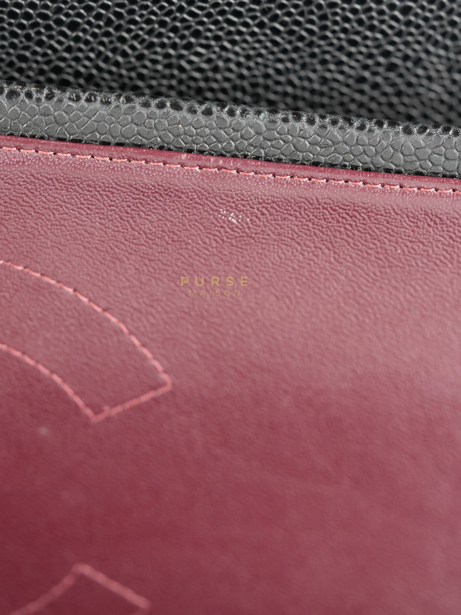 Classic Double Flap Maxi in Black Caviar Leather & Gold Hardware (Series 19) | Purse Maison Luxury Bags Shop