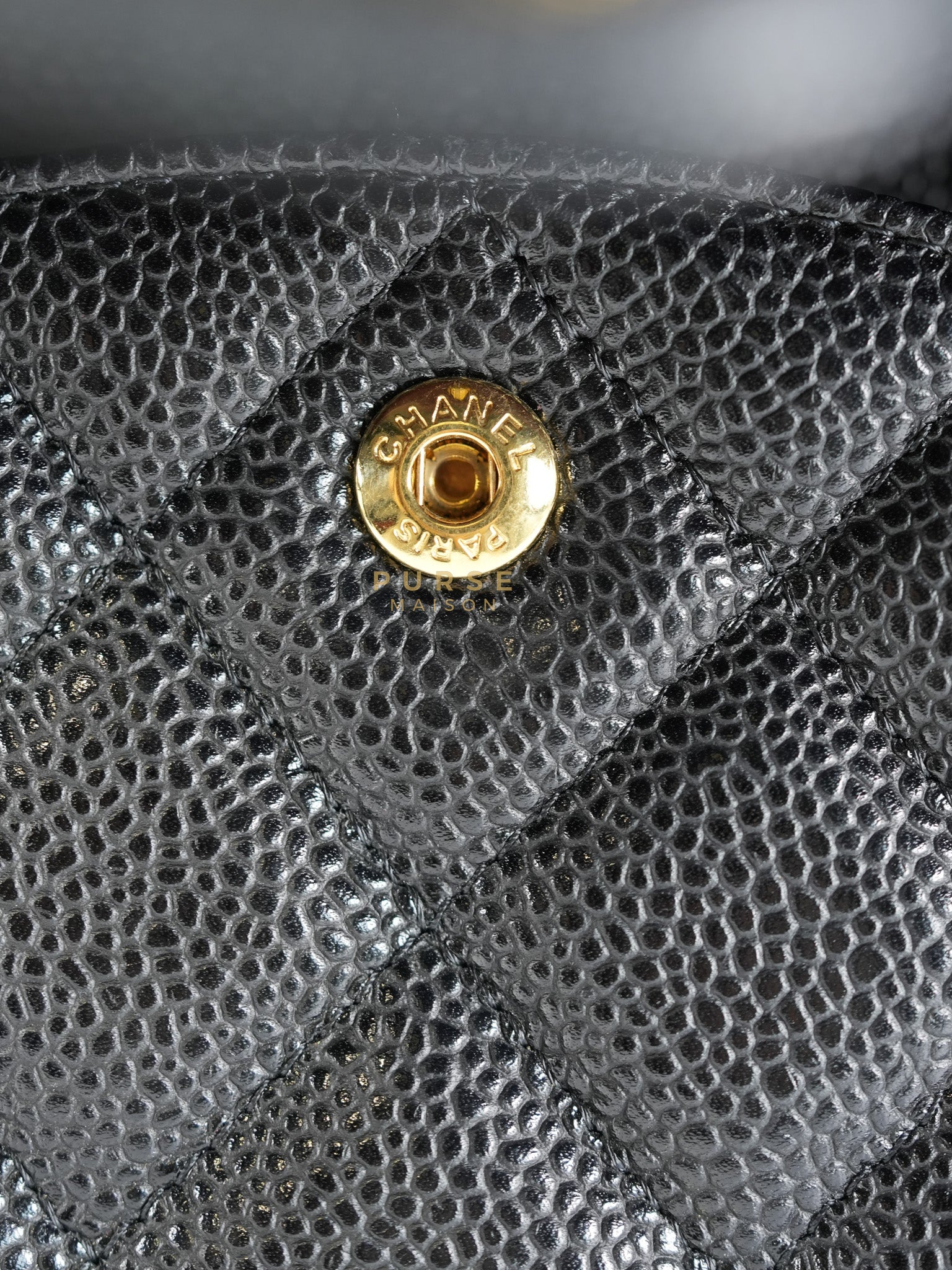 Classic Double Flap Maxi in Black Caviar Leather & Gold Hardware (Series 19) | Purse Maison Luxury Bags Shop