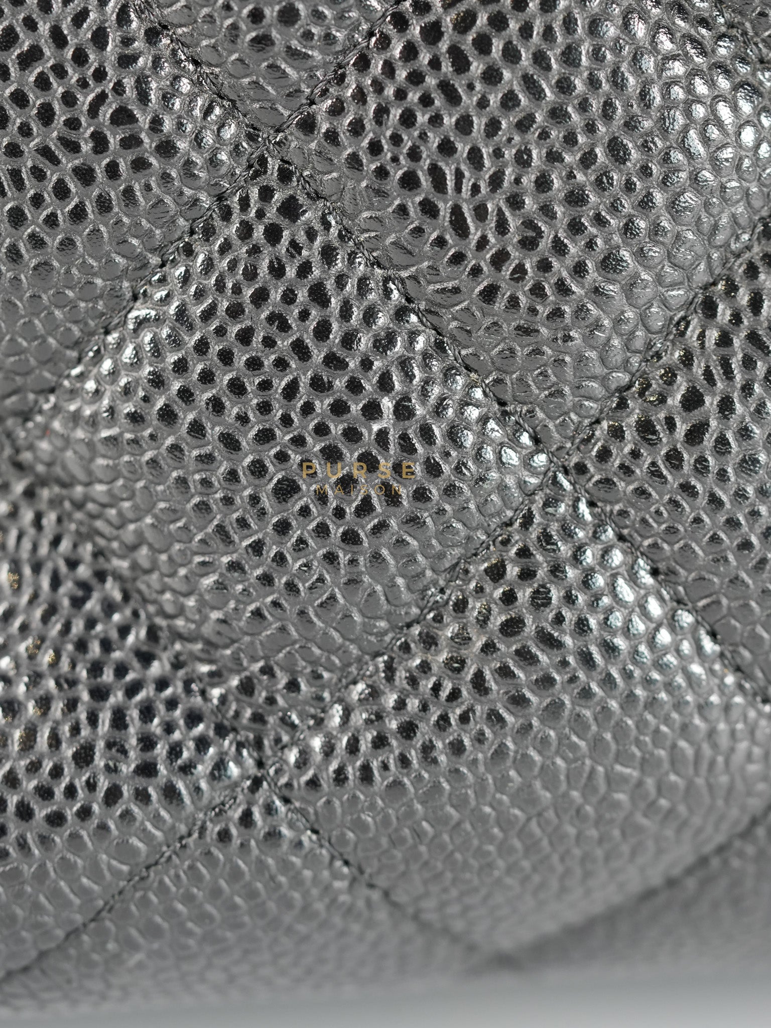 Classic Double Flap Maxi in Black Caviar Leather & Gold Hardware (Series 19) | Purse Maison Luxury Bags Shop