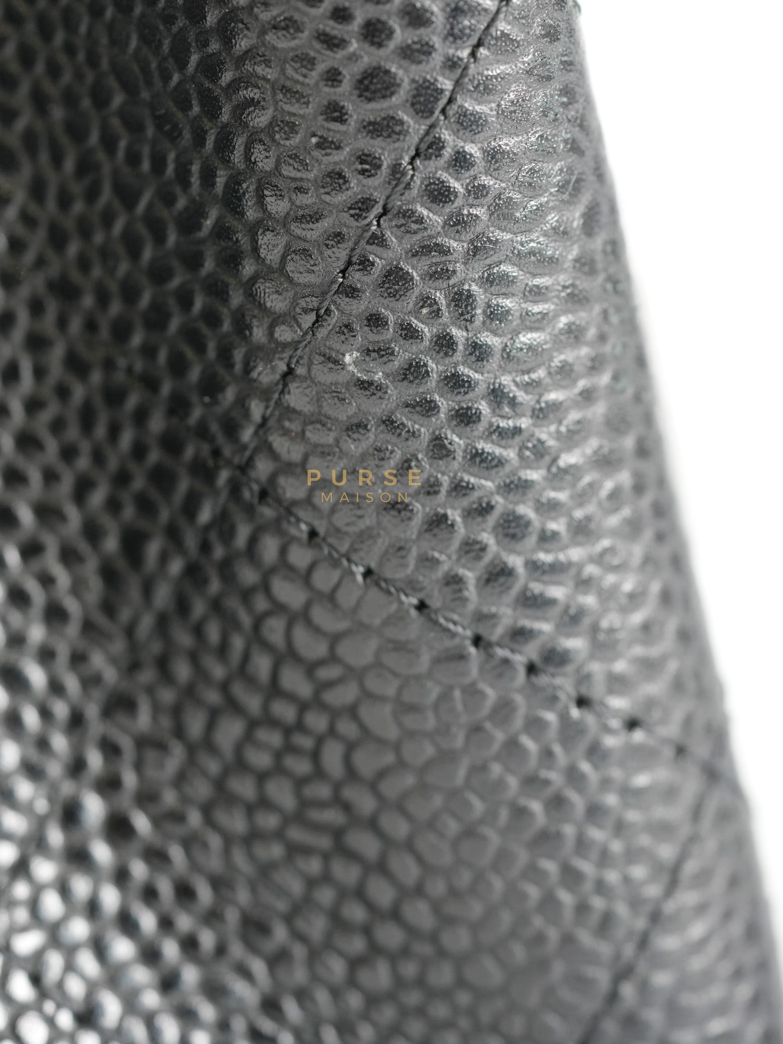 Classic Double Flap Maxi in Black Caviar Leather & Gold Hardware (Series 19) | Purse Maison Luxury Bags Shop