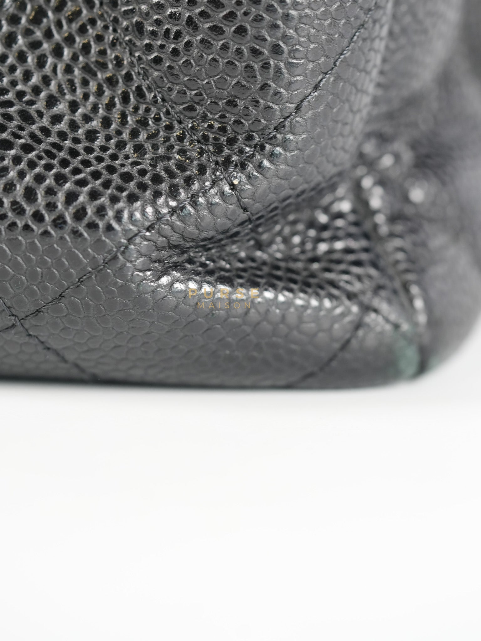 Classic Double Flap Maxi in Black Caviar Leather & Gold Hardware (Series 19) | Purse Maison Luxury Bags Shop