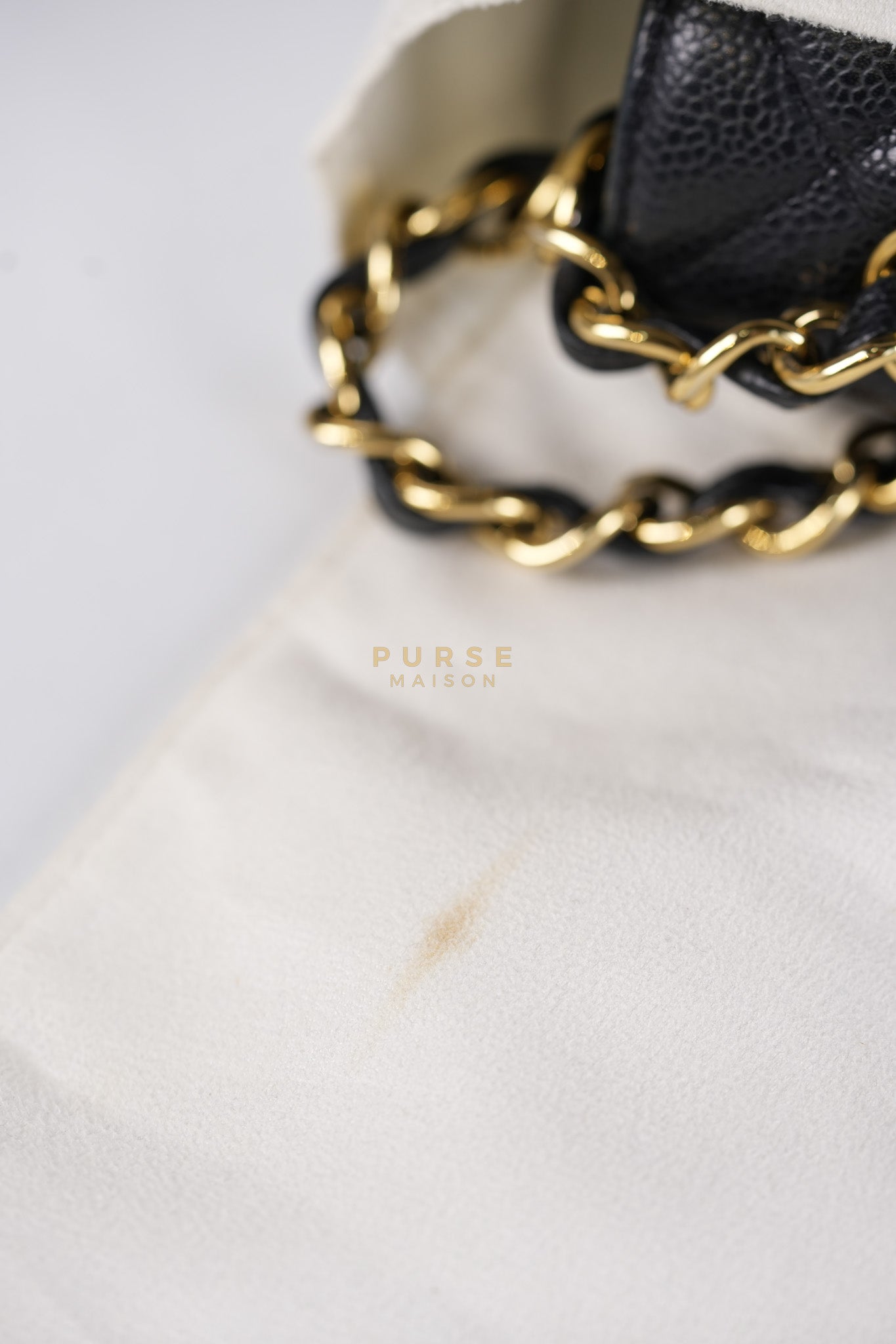 Classic Double Flap Maxi in Black Caviar Leather & Gold Hardware (Series 19) | Purse Maison Luxury Bags Shop