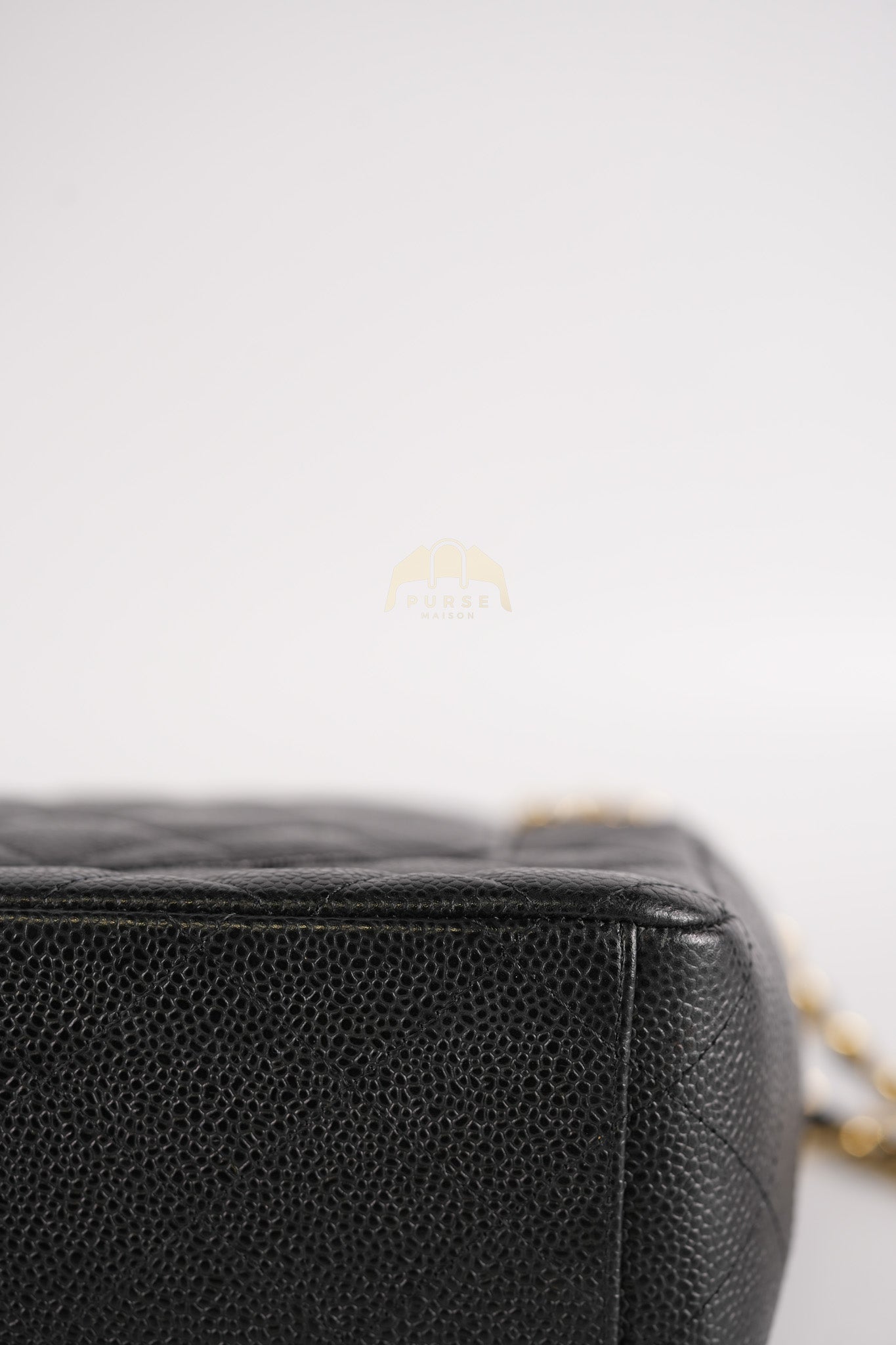 Classic Double Flap Maxi in Black Quilted Caviar Leather & Gold Hardware Series 15 | Purse Maison Luxury Bags Shop