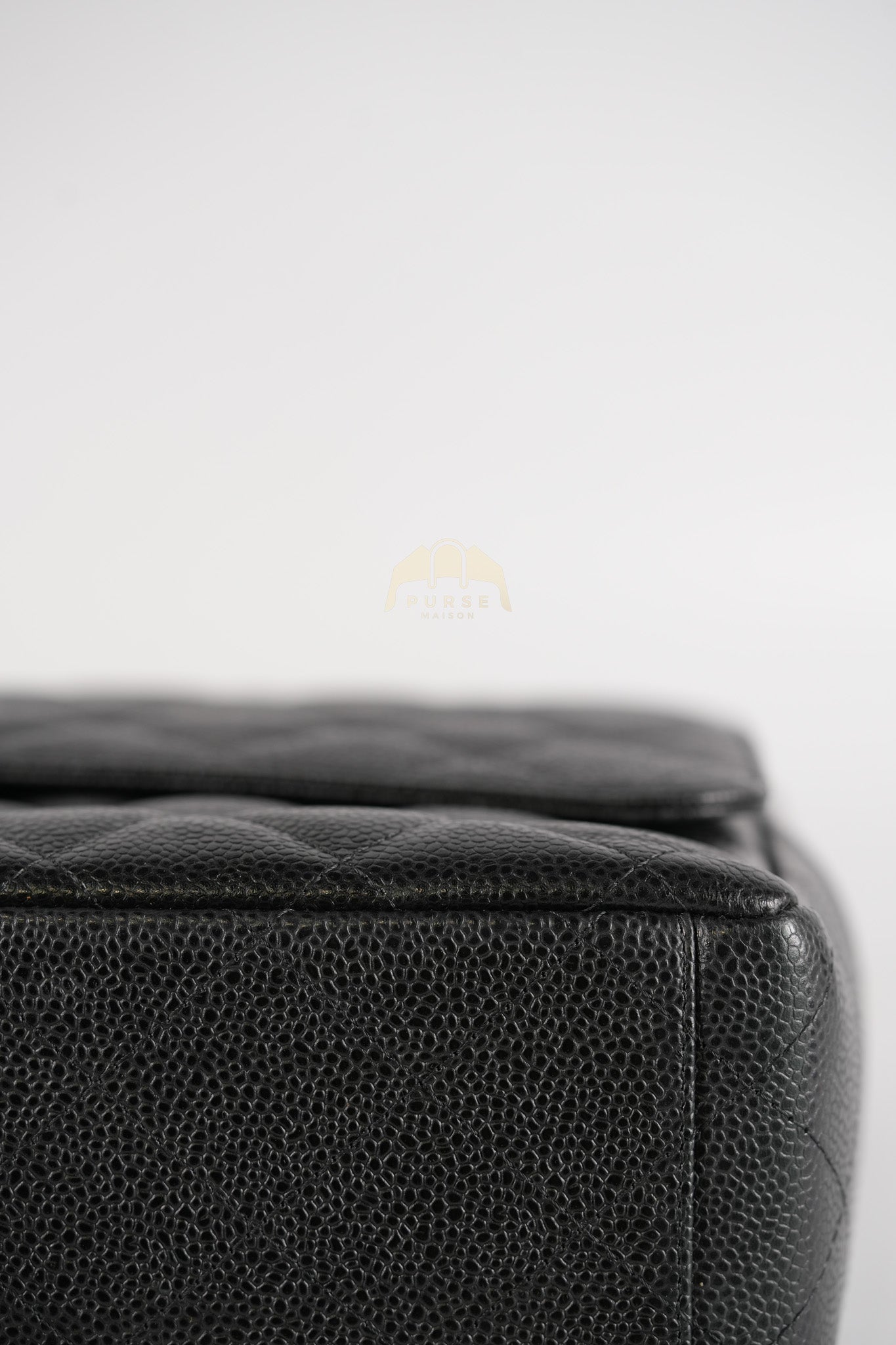 Classic Double Flap Maxi in Black Quilted Caviar Leather & Gold Hardware Series 15 | Purse Maison Luxury Bags Shop