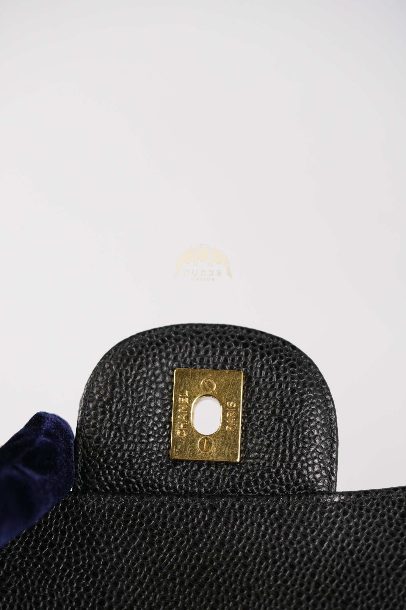 Classic Double Flap Maxi in Black Quilted Caviar Leather & Gold Hardware Series 15 | Purse Maison Luxury Bags Shop