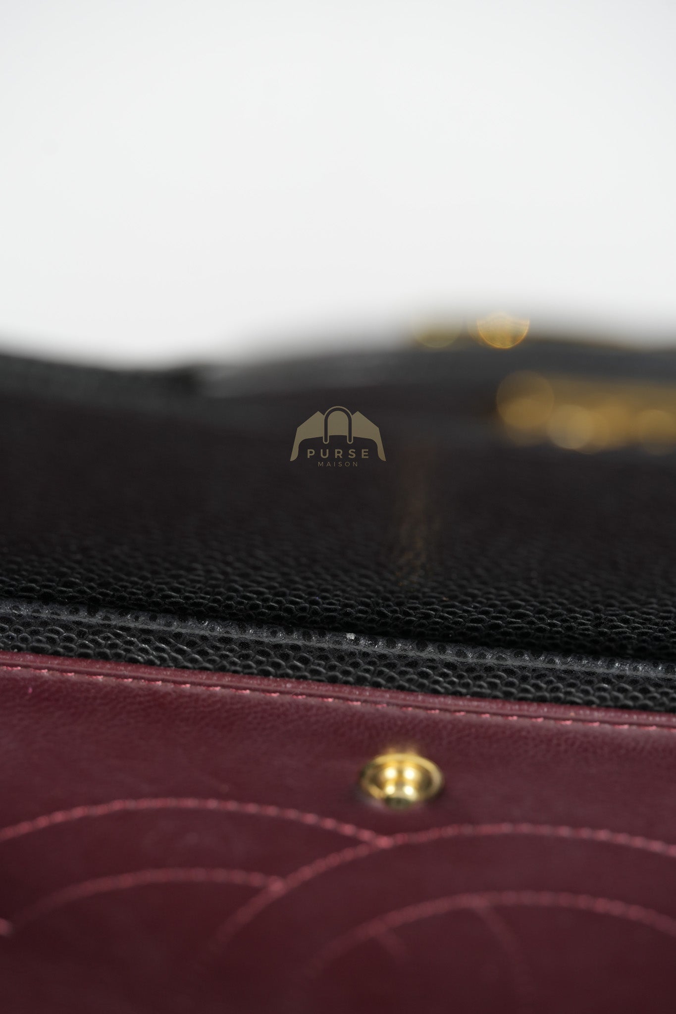 Classic Double Flap Maxi in Black Quilted Caviar Leather & Gold Hardware Series 15 | Purse Maison Luxury Bags Shop