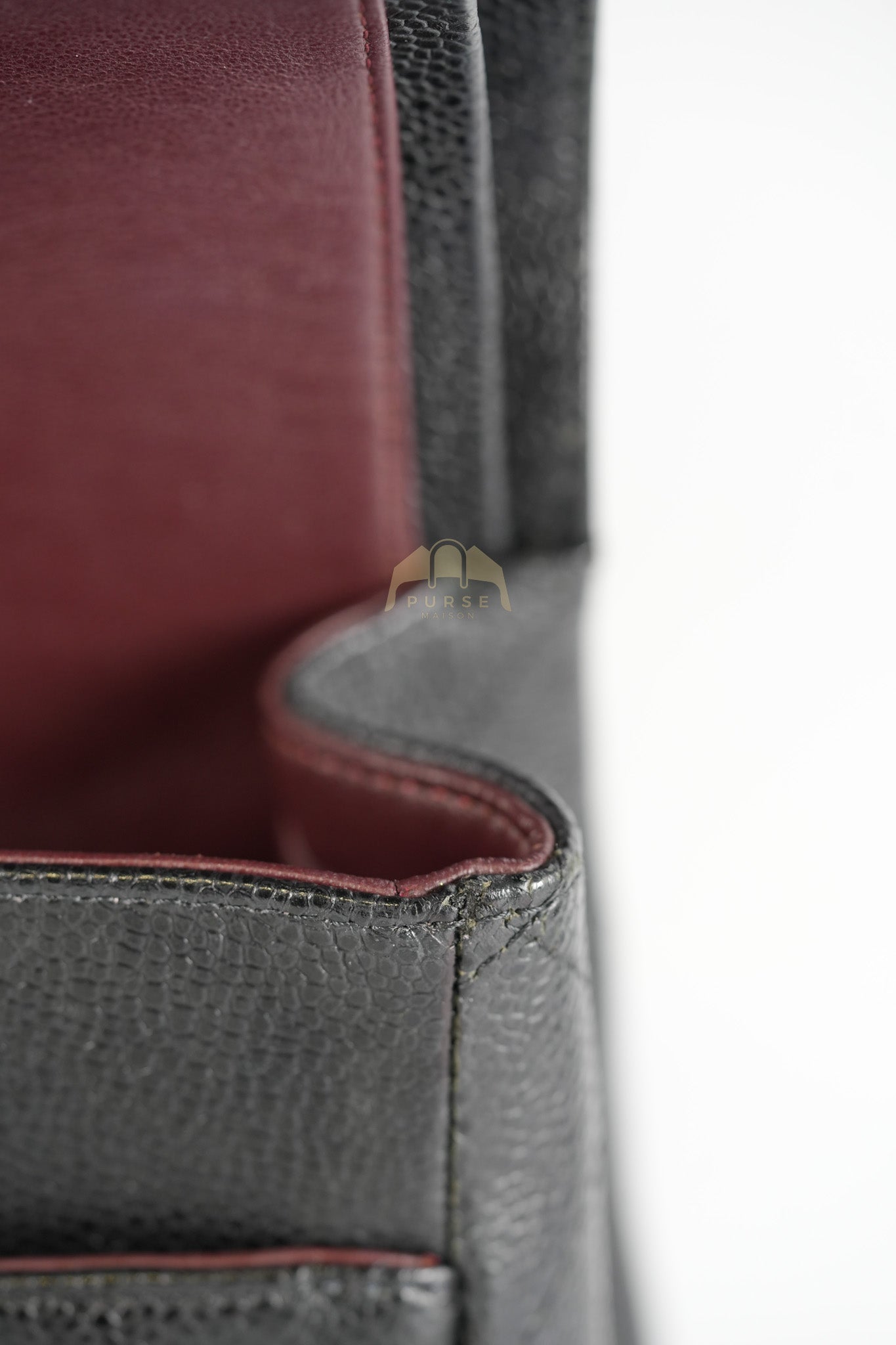 Classic Double Flap Maxi in Black Quilted Caviar Leather & Gold Hardware Series 15 | Purse Maison Luxury Bags Shop