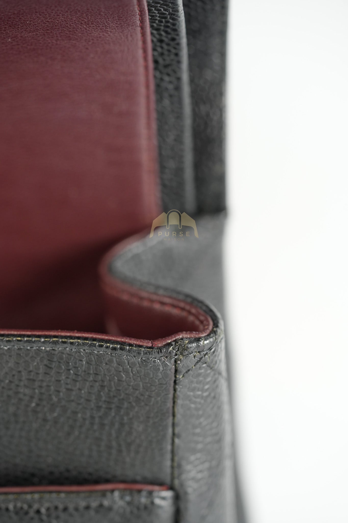 Classic Double Flap Maxi in Black Quilted Caviar Leather & Gold Hardware Series 15 | Purse Maison Luxury Bags Shop