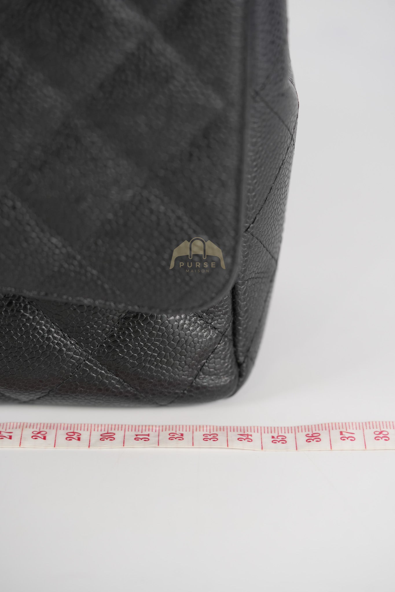 Classic Double Flap Maxi in Black Quilted Caviar Leather & Gold Hardware Series 15 | Purse Maison Luxury Bags Shop