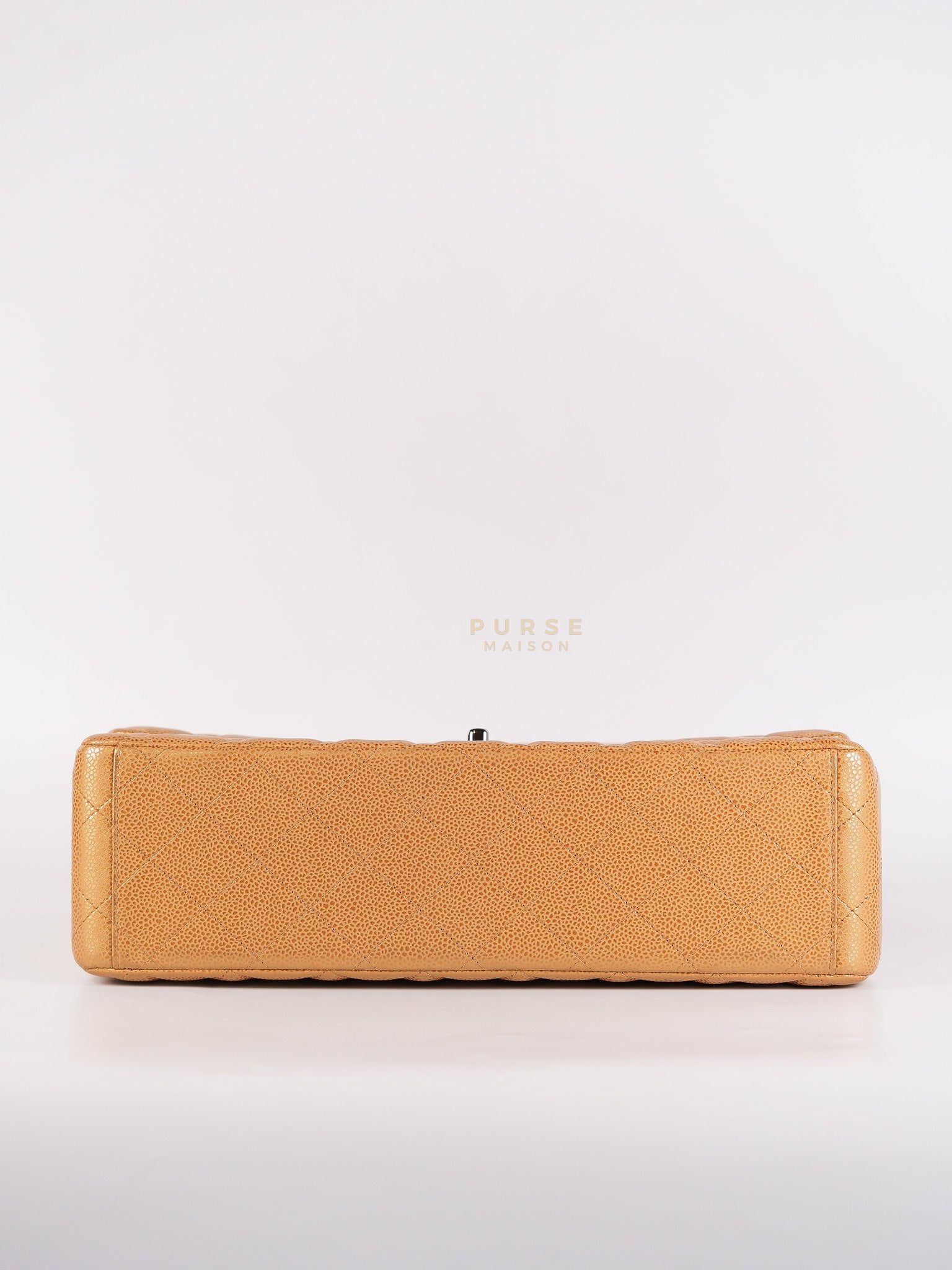 Classic Double Flap Maxi Metallic in Caviar Leather and Silver Hardware Series 14 | Purse Maison Luxury Bags Shop