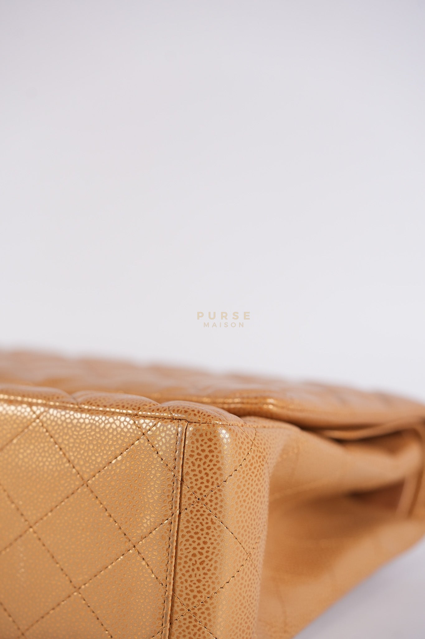 Classic Double Flap Maxi Metallic in Caviar Leather and Silver Hardware Series 14 | Purse Maison Luxury Bags Shop