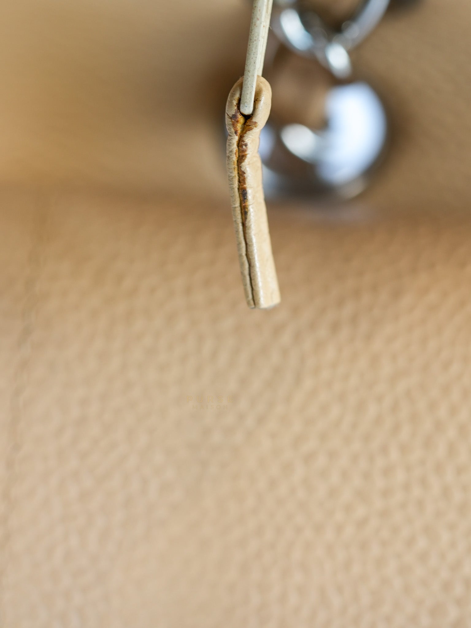 Classic Double Flap Medium Beige Clair Quilted Caviar Leather and Silver Hardware Series 19 (Repainted) | Purse Maison Luxury Bags Shop