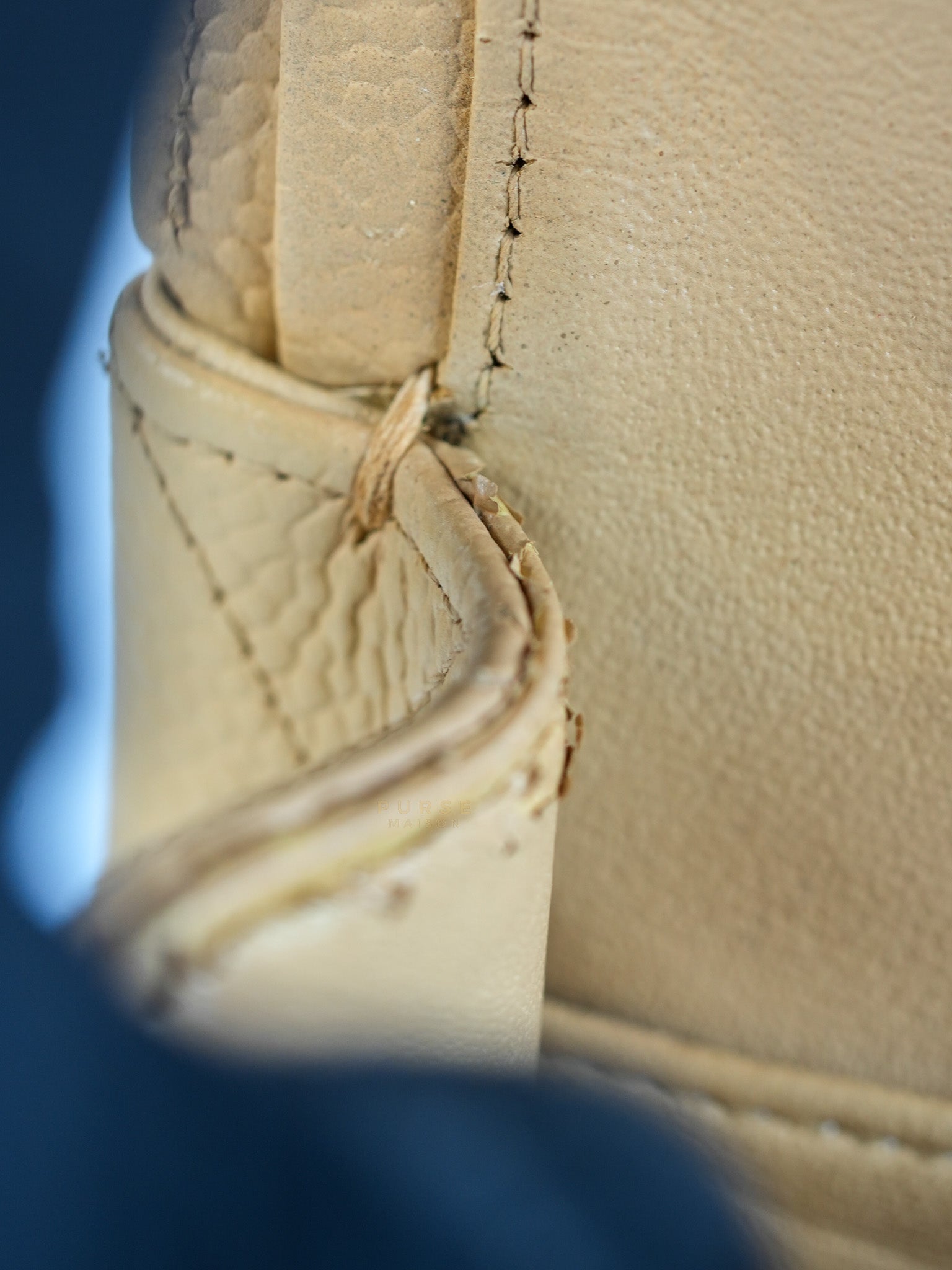 Classic Double Flap Medium Beige Clair Quilted Caviar Leather and Silver Hardware Series 19 (Repainted) | Purse Maison Luxury Bags Shop