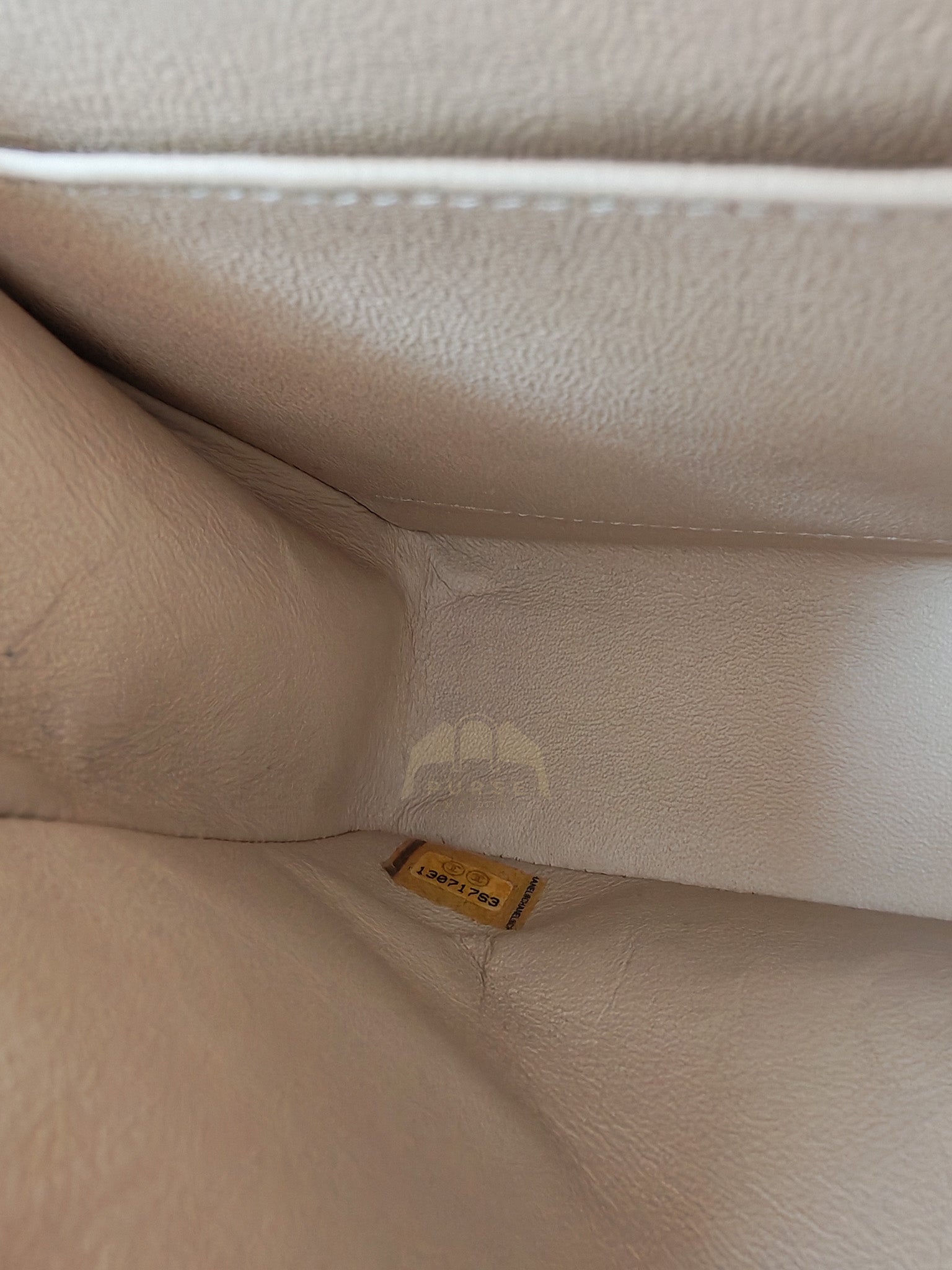 Classic Double Flap Medium in Beige Clair Caviar Leather and Gold Hardware Series 13 | Purse Maison Luxury Bags Shop