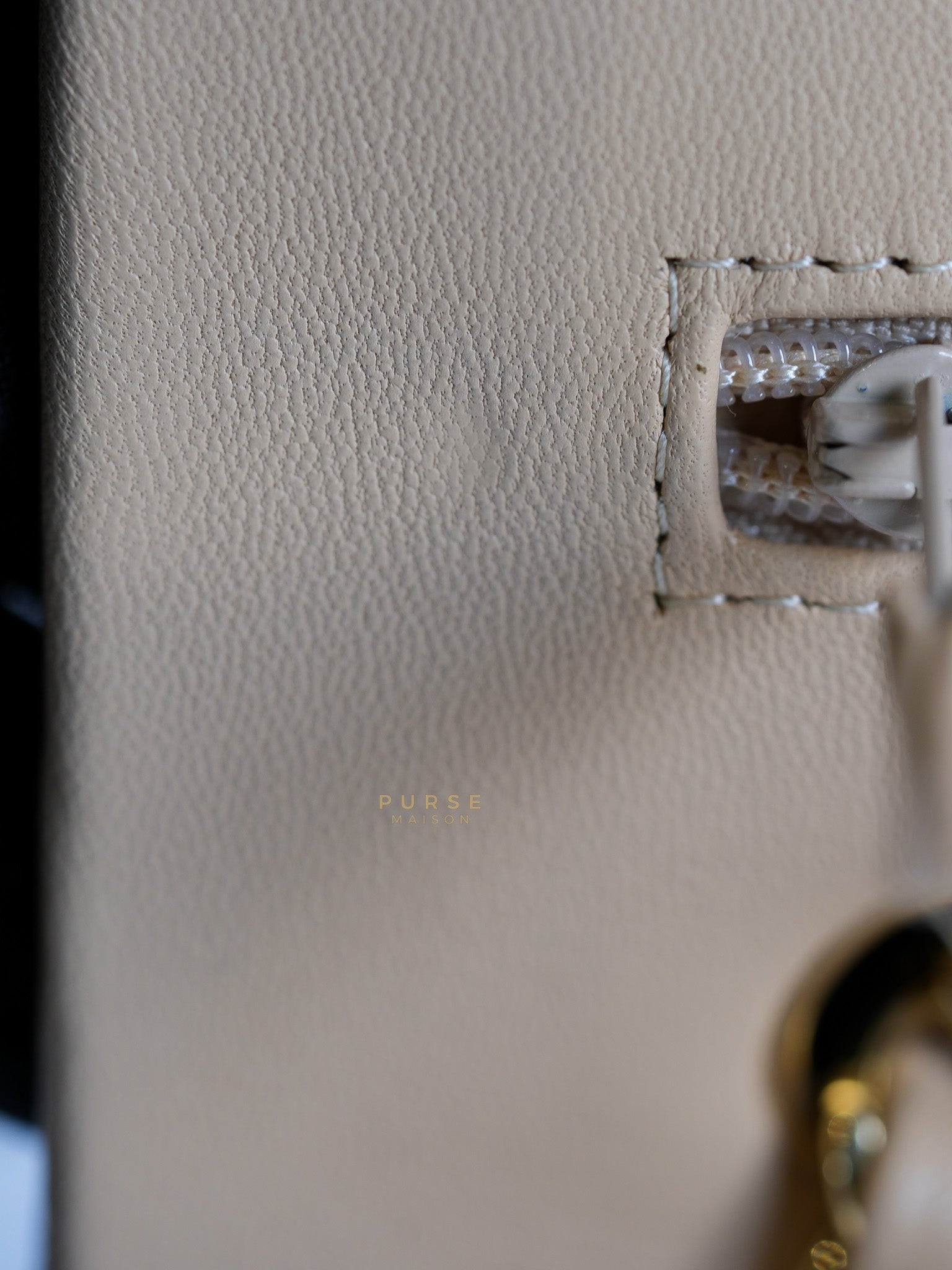 Classic Double Flap Medium in Beige Quilted Lambskin Leather Gold Hardware (Microchip) | Purse Maison Luxury Bags Shop