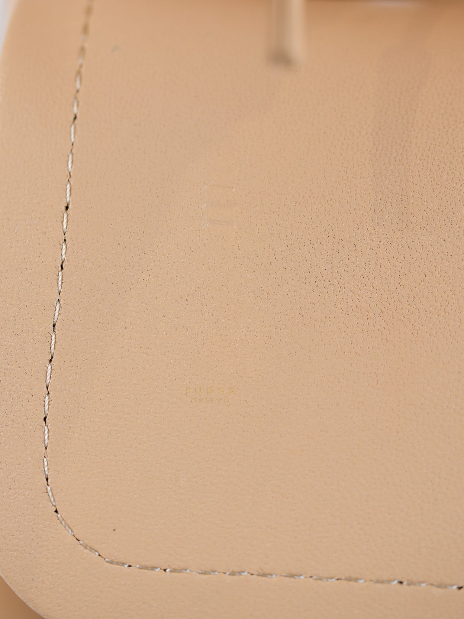 Classic Double Flap Medium in Beige Quilted Lambskin Leather Gold Hardware (Microchip) | Purse Maison Luxury Bags Shop