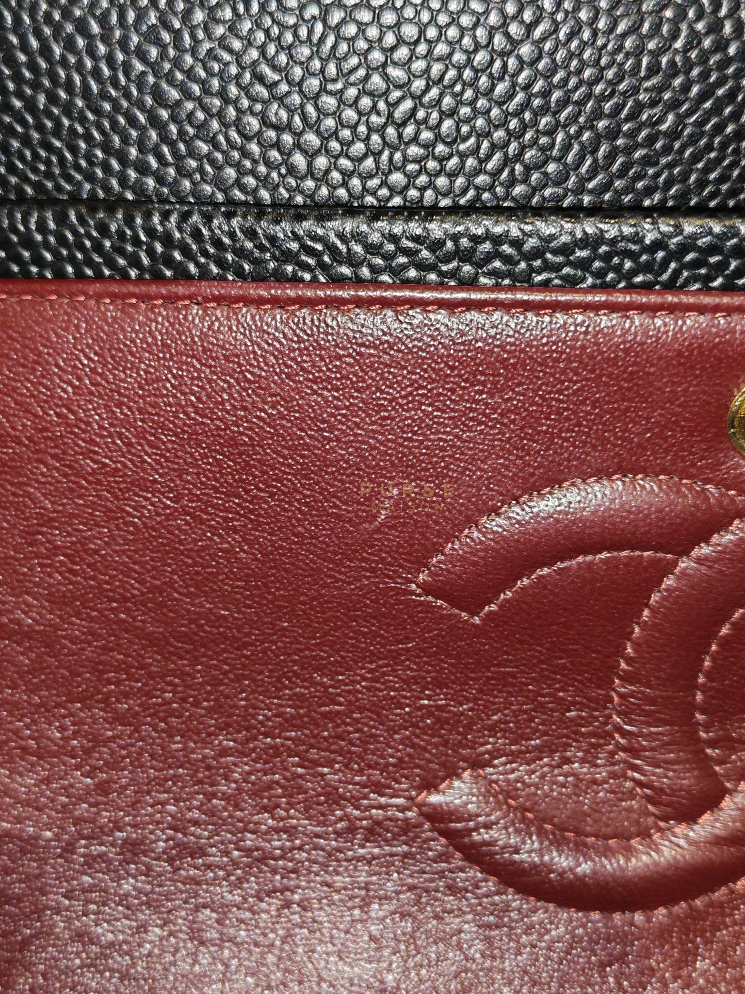 Classic Double Flap Medium in Black Caviar Gold Hardware (Series 20) | Purse Maison Luxury Bags Shop