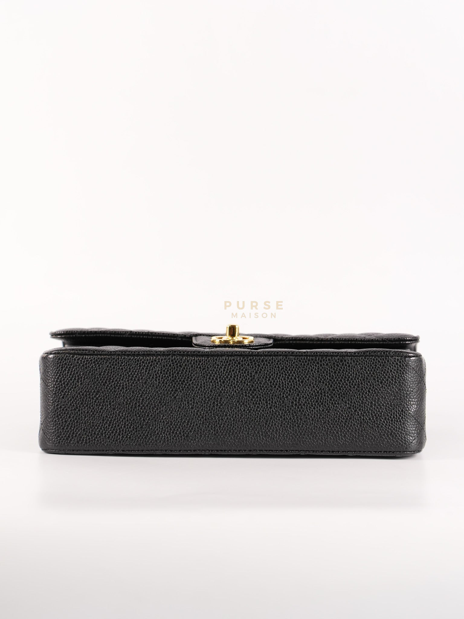 Classic Double Flap Medium in Black Caviar Gold Hardware (Series 20) | Purse Maison Luxury Bags Shop