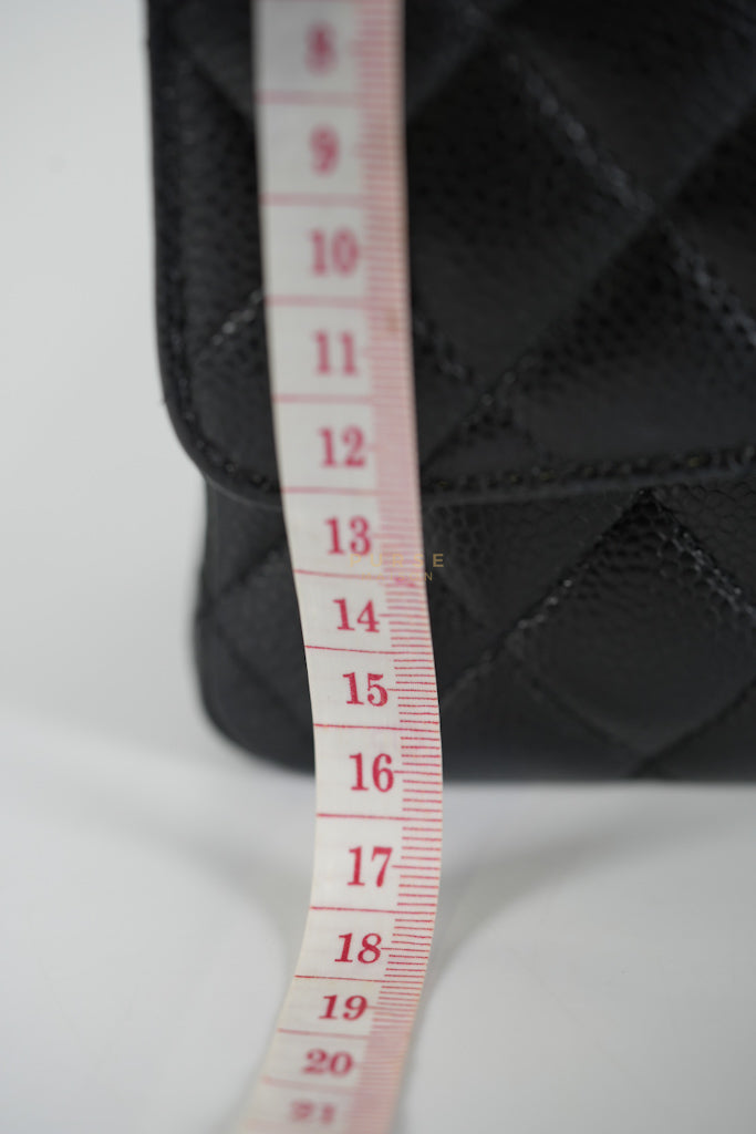 Classic Double Flap Medium in Black Caviar Leather and Gold Hardware (Microchip) | Purse Maison Luxury Bags Shop