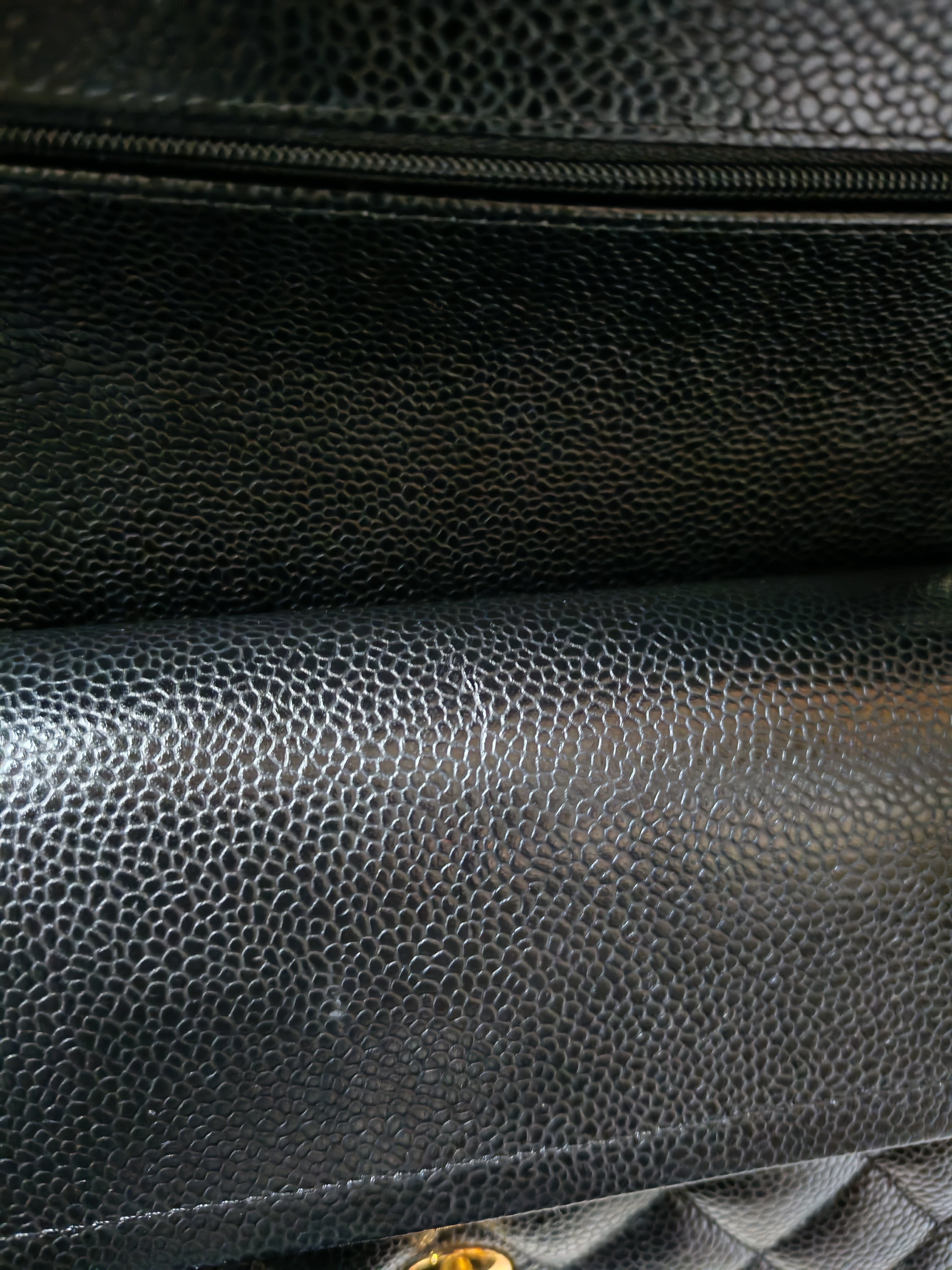 Classic Double Flap Medium in Black Caviar Leather and Gold Hardware (Microchip) | Purse Maison Luxury Bags Shop