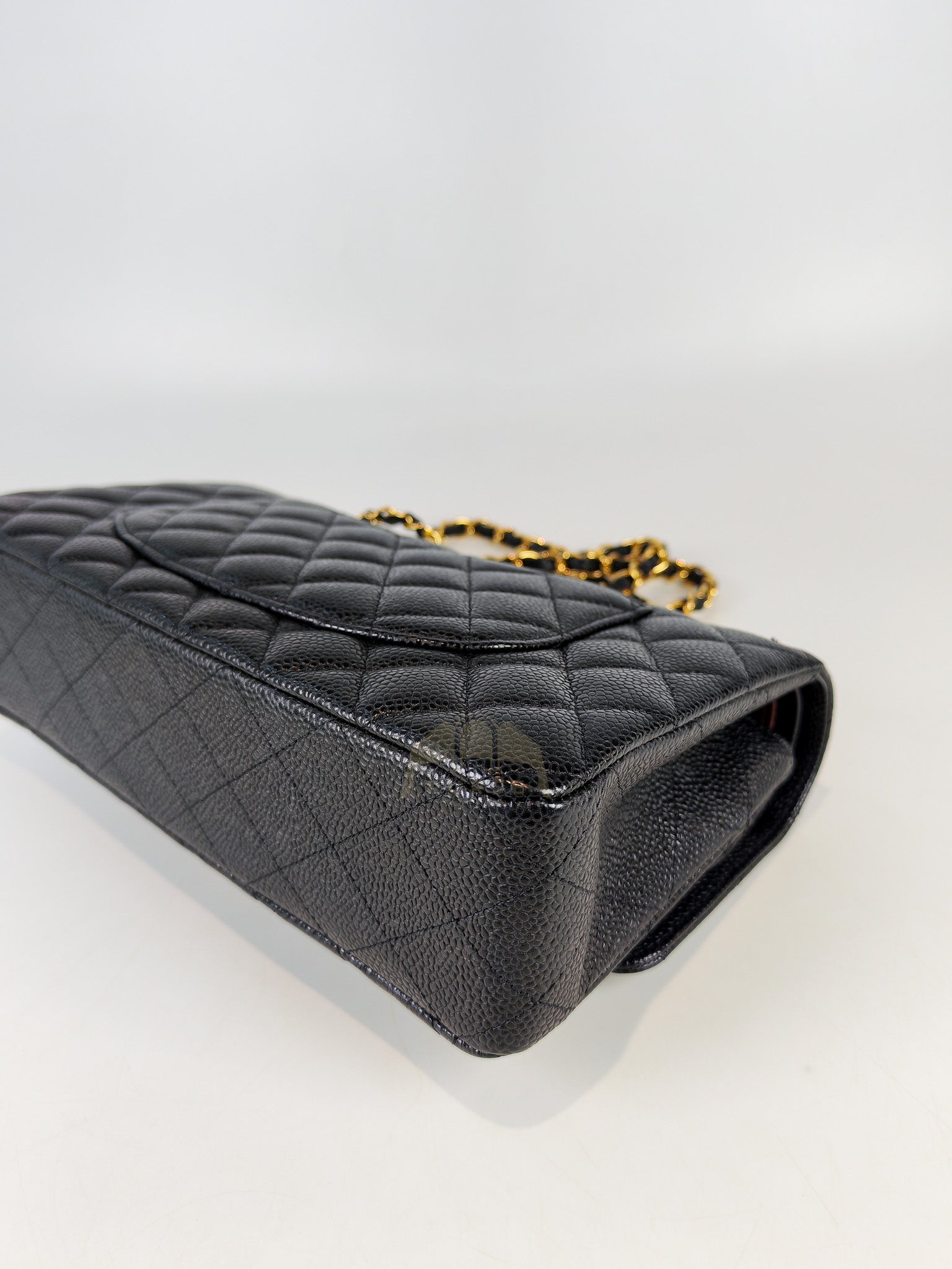 Classic Double Flap Medium in Black Caviar Leather and Gold Hardware Series 20 | Purse Maison Luxury Bags Shop