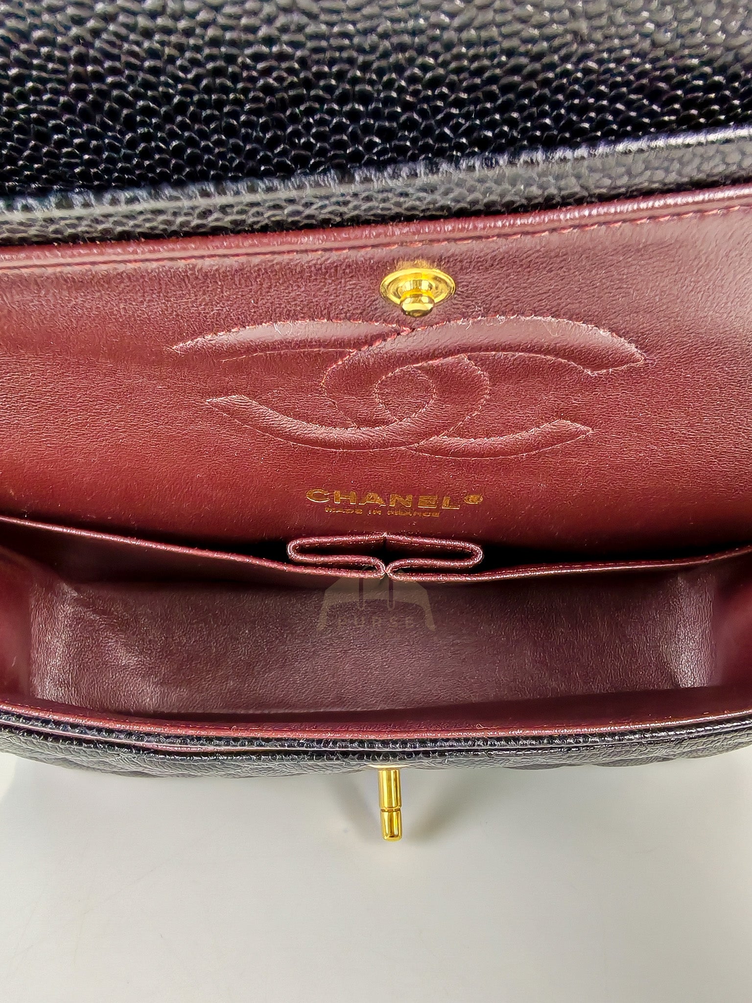 Classic Double Flap Medium in Black Caviar Leather and Gold Hardware Series 20 | Purse Maison Luxury Bags Shop